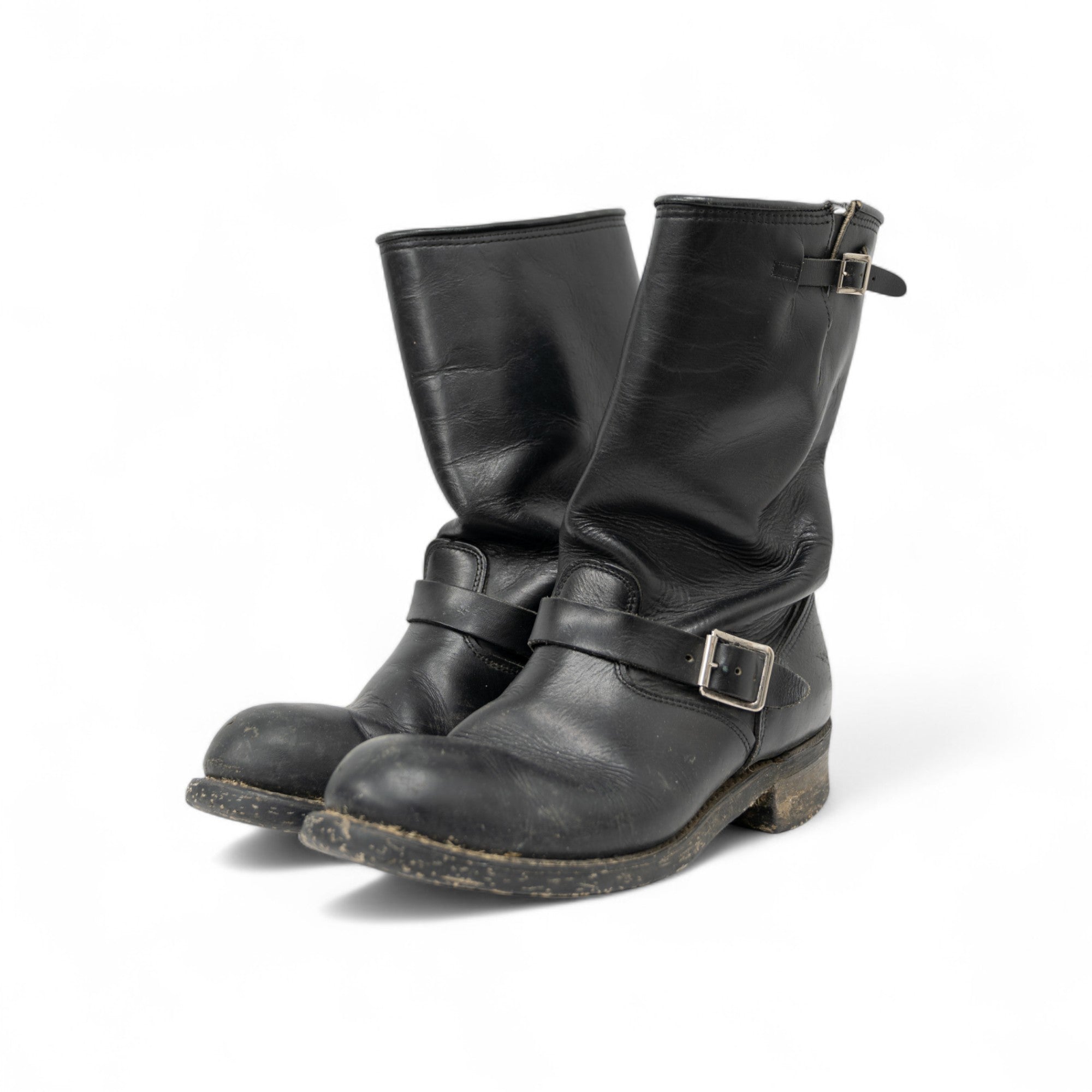 LEATHER ENGINEER BOOTS - 1990'S