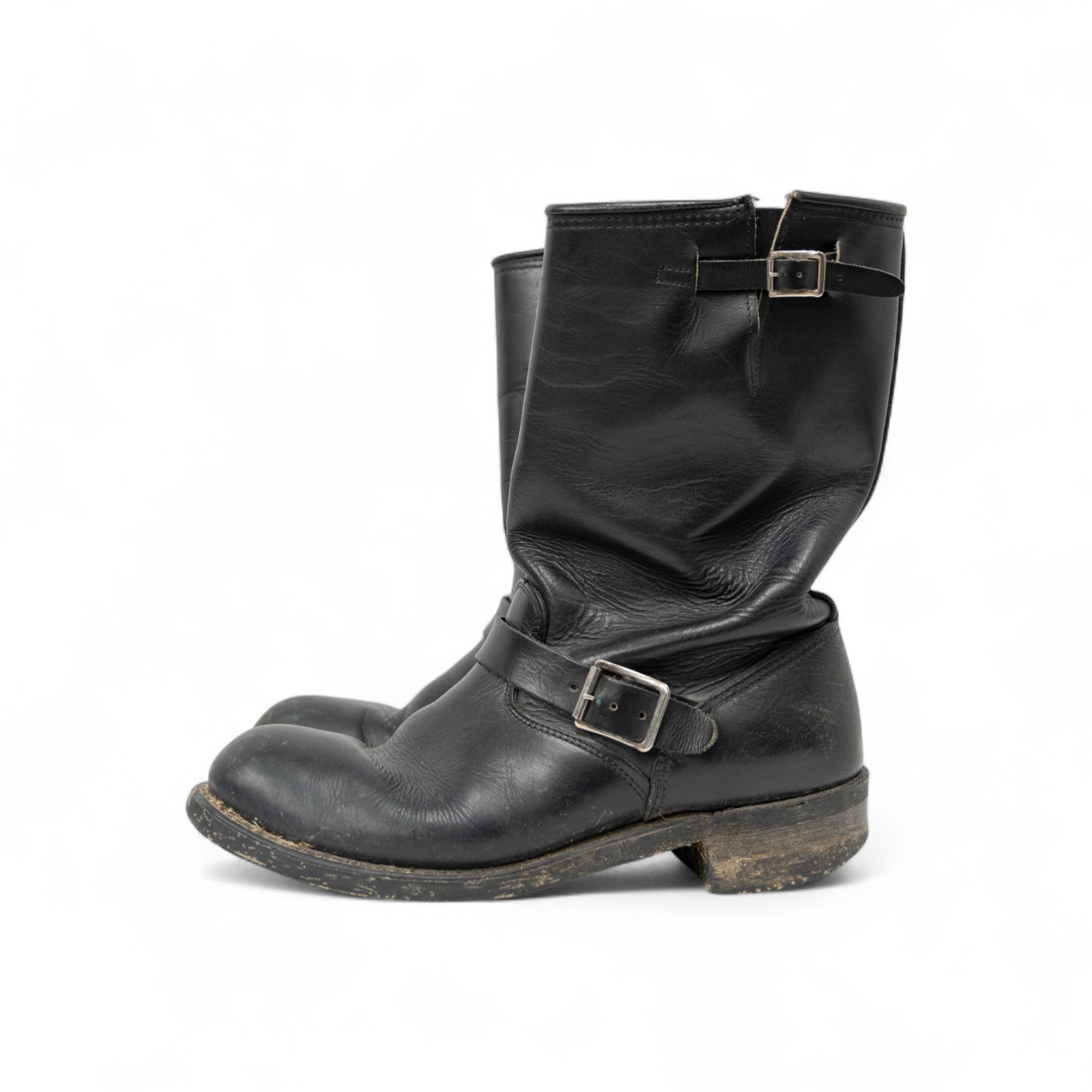LEATHER ENGINEER BOOTS - 1990'S