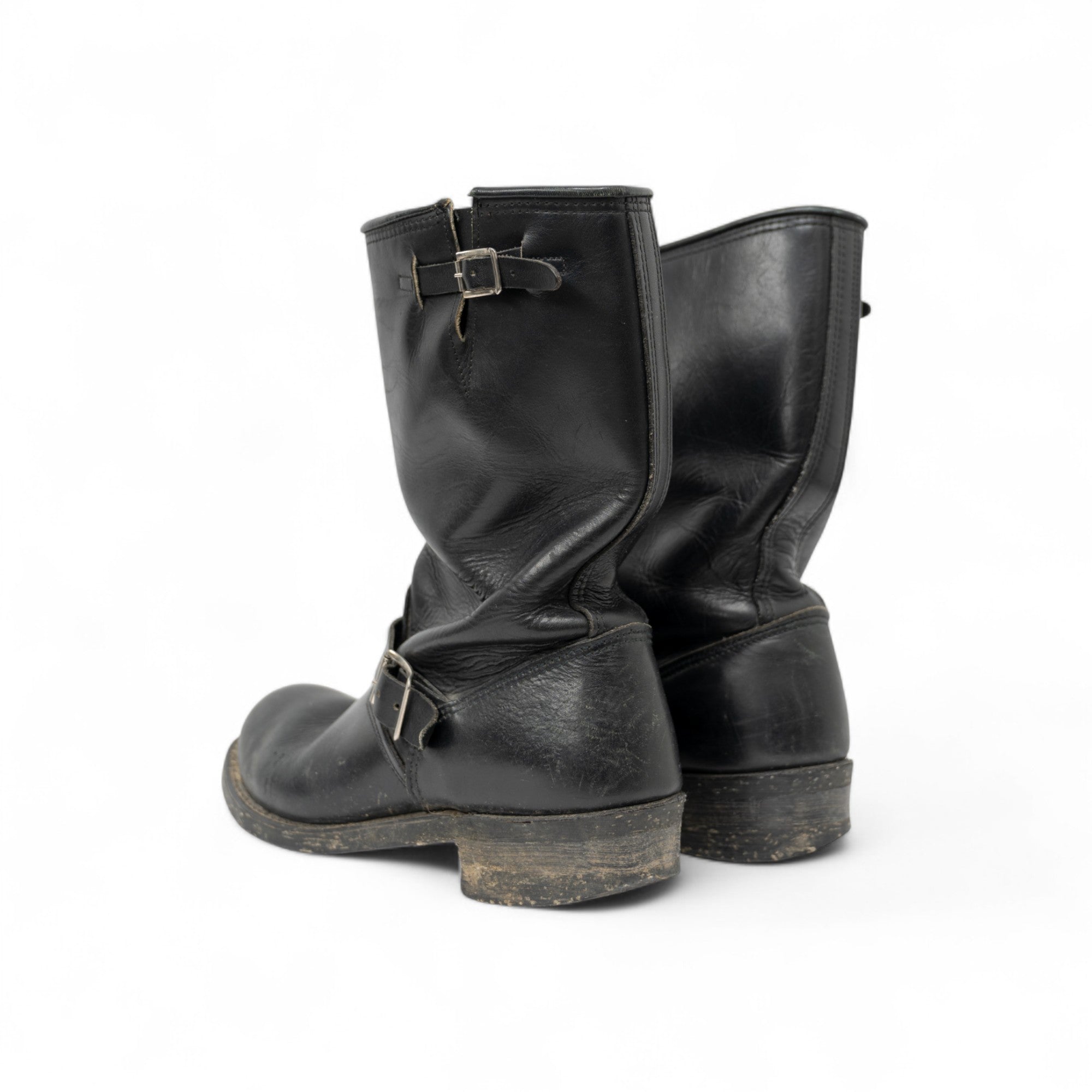 LEATHER ENGINEER BOOTS - 1990'S
