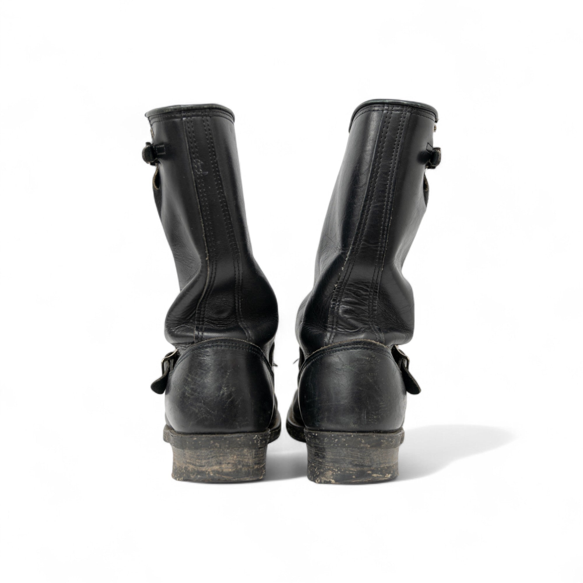 LEATHER ENGINEER BOOTS - 1990'S