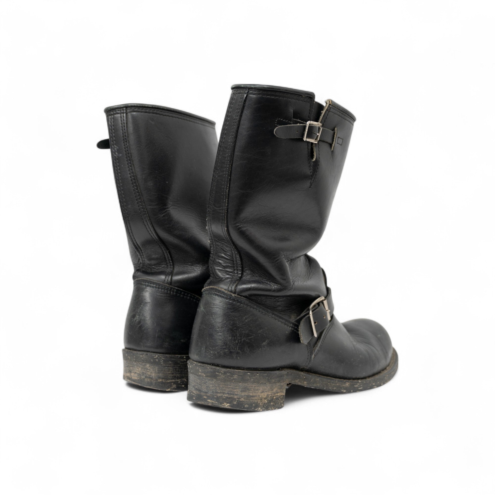 LEATHER ENGINEER BOOTS - 1990'S
