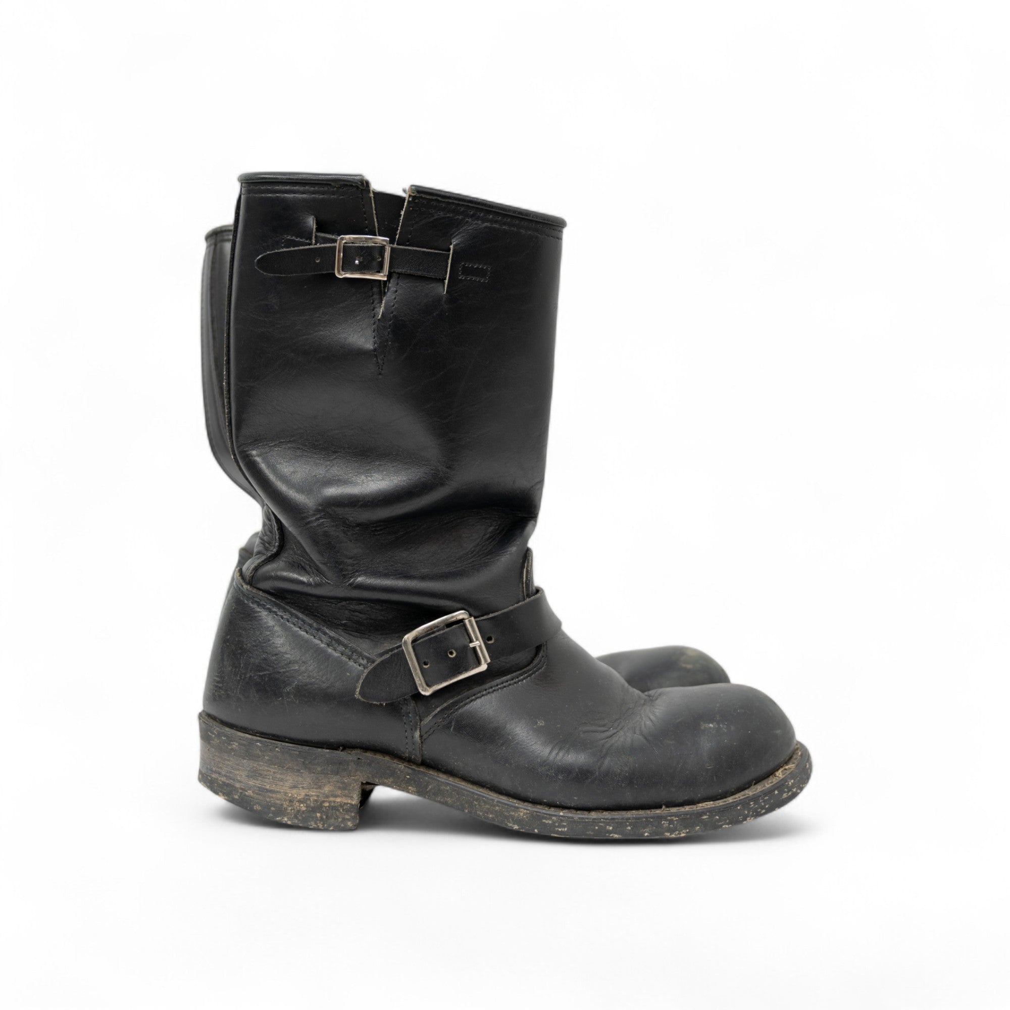 LEATHER ENGINEER BOOTS - 1990'S