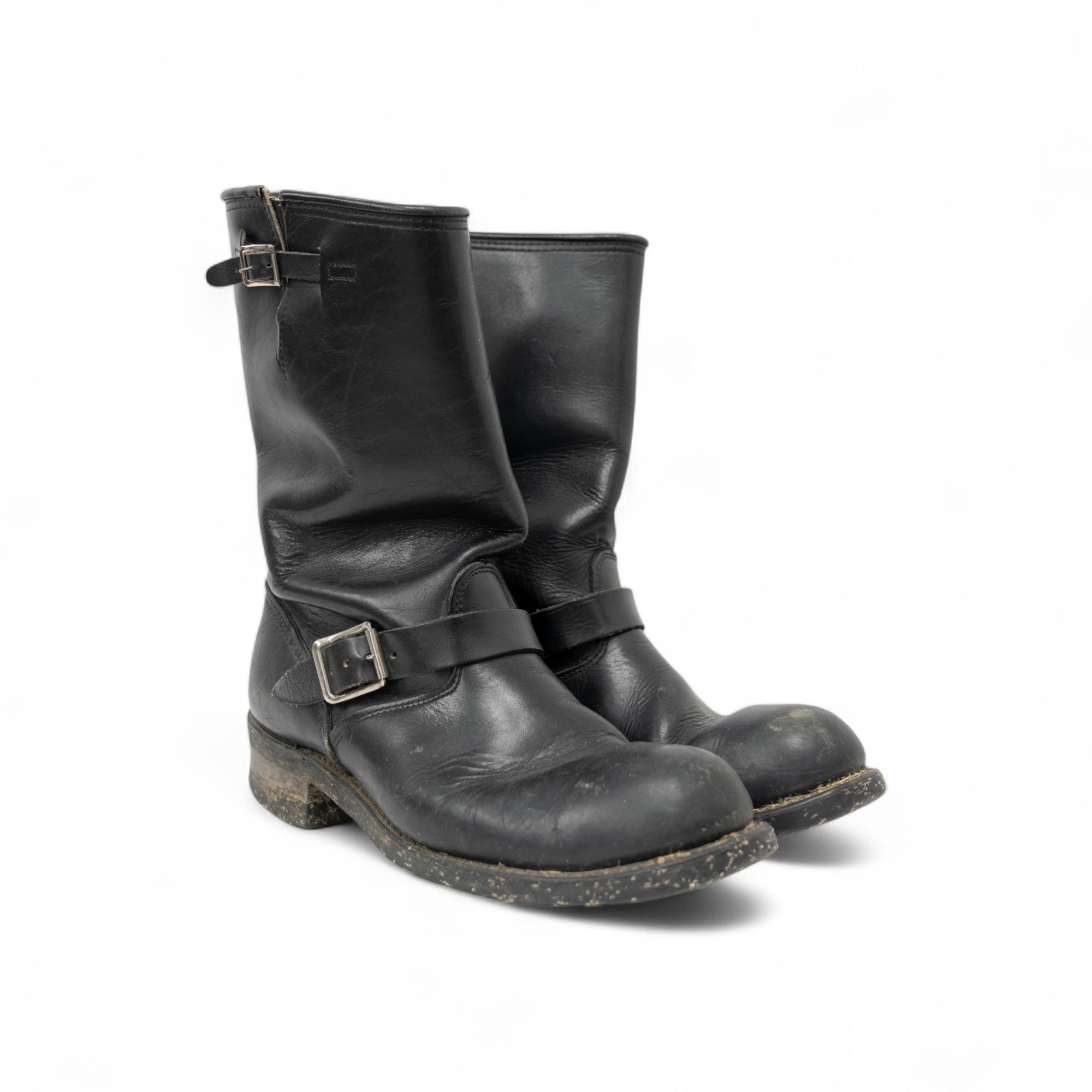 LEATHER ENGINEER BOOTS - 1990'S