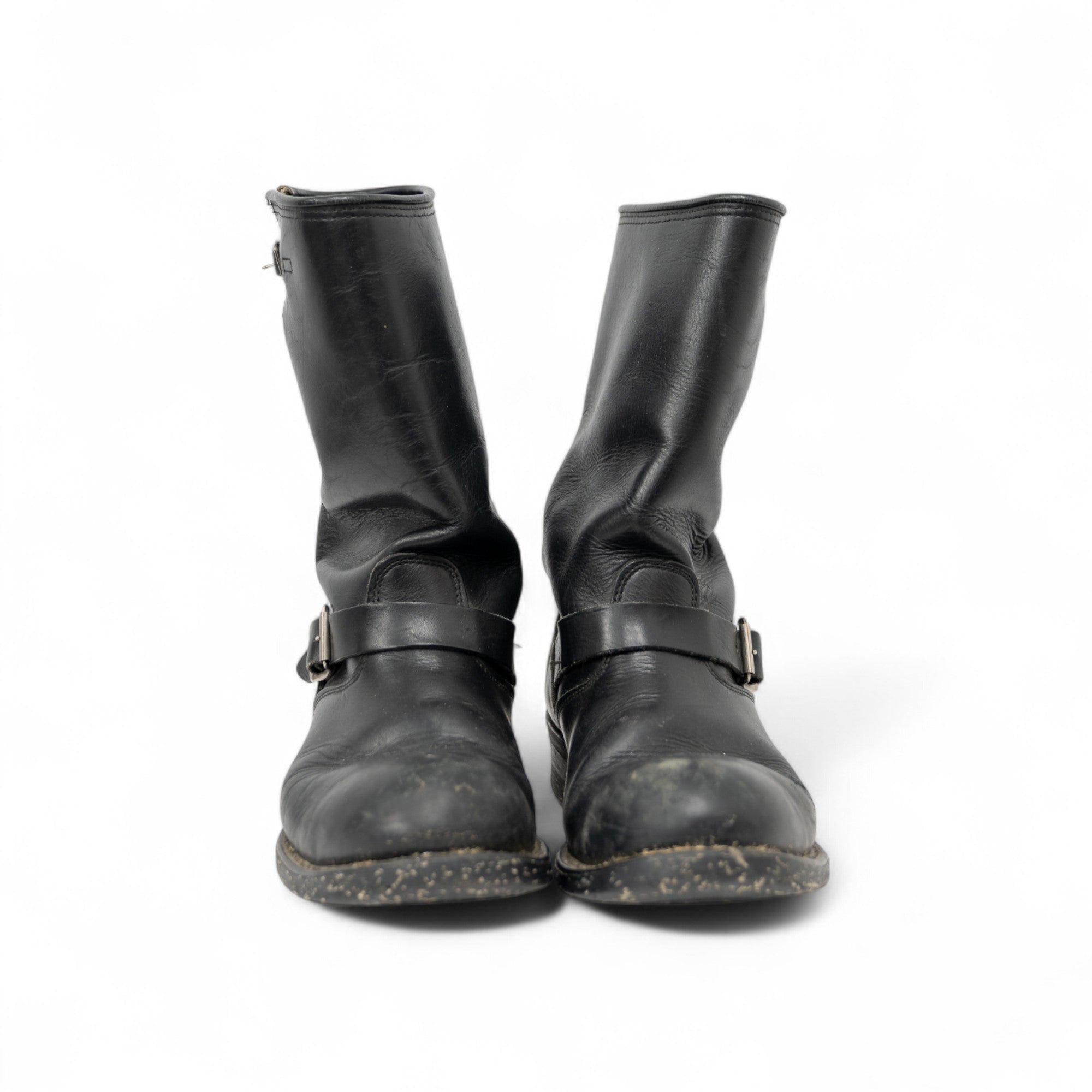 LEATHER ENGINEER BOOTS - 1990'S
