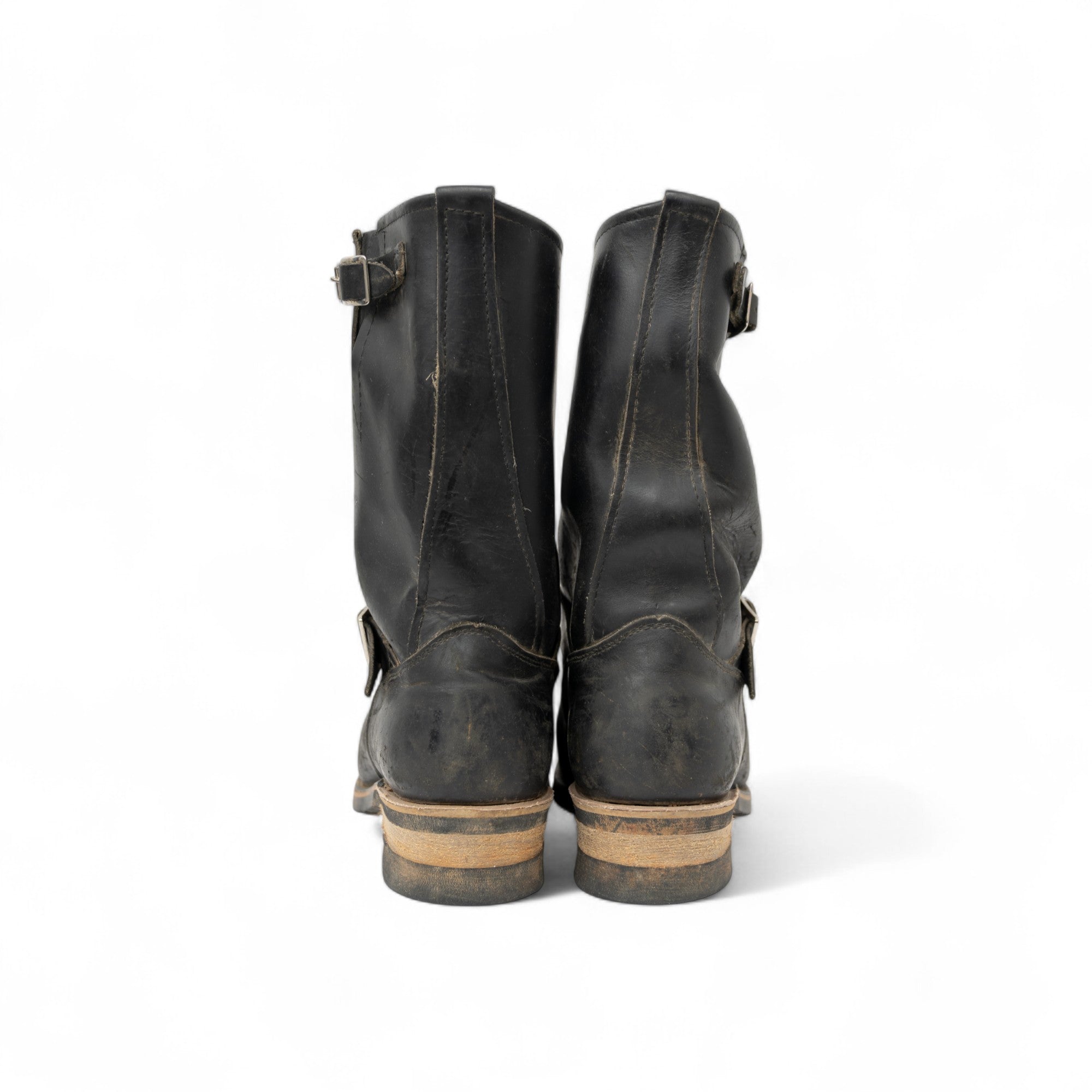 WORK AMERICA LEATHER ENGINEER BOOTS - 1990'S