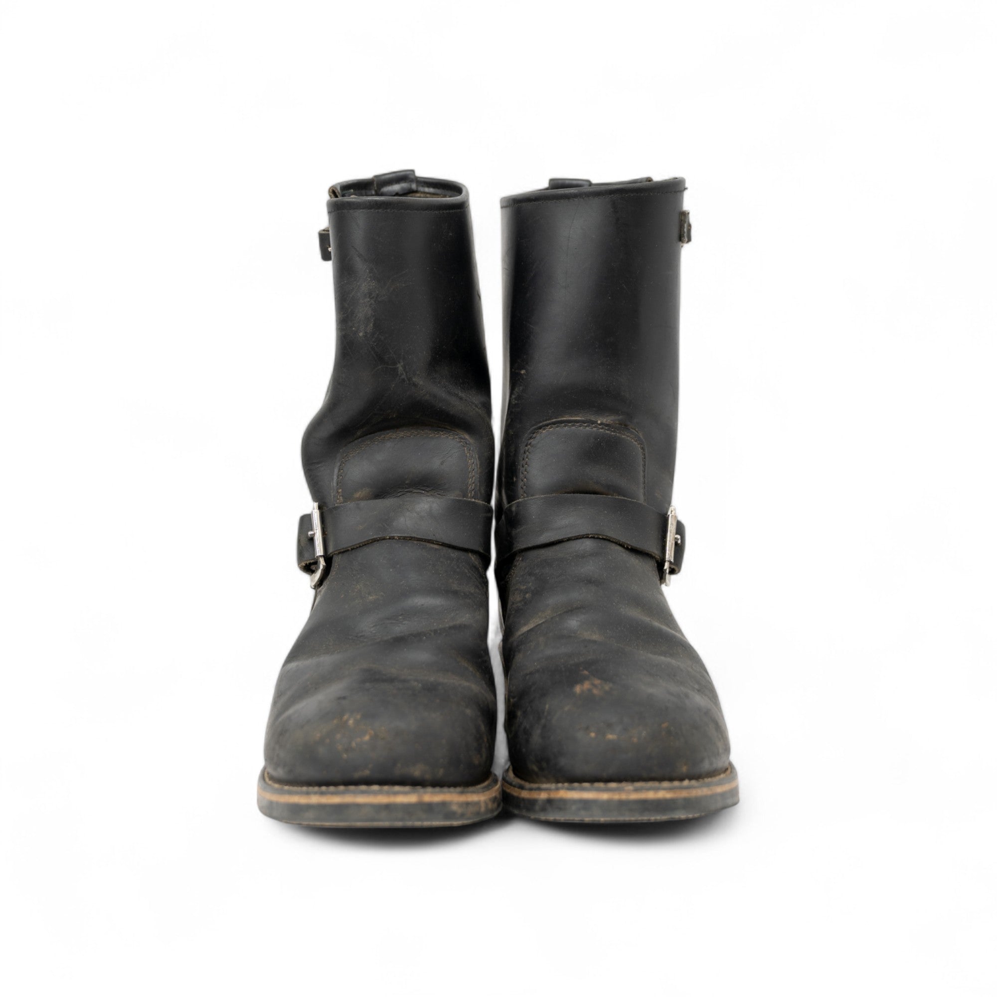 WORK AMERICA LEATHER ENGINEER BOOTS - 1990'S