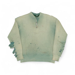 THRASHED/REPAIRED/SUN-FADED SEARS 1/4 ZIP SWEATSHIRT - 1950'S