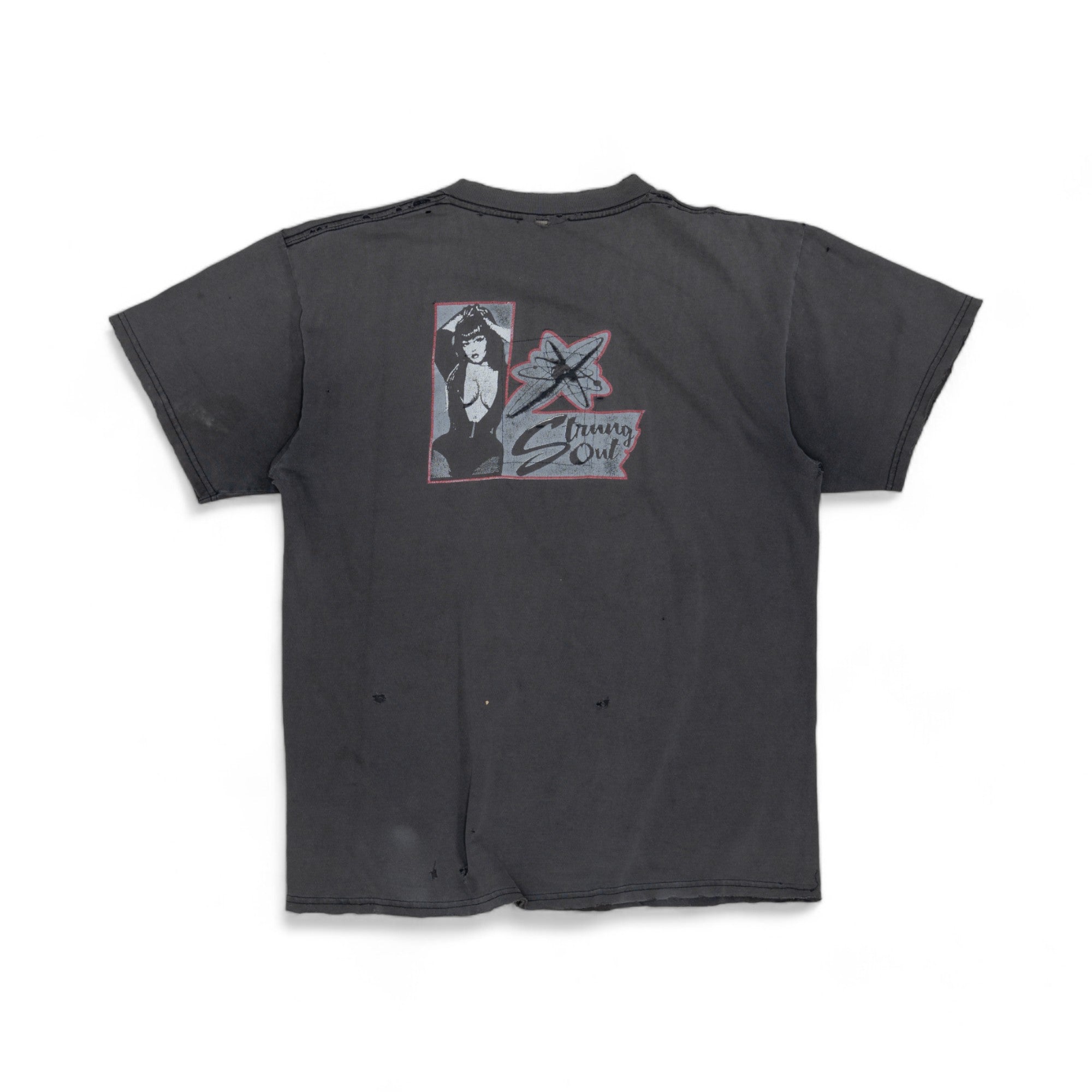 THRASHED/REPAIRED 'STRUNG OUT' TEE - 1990'S