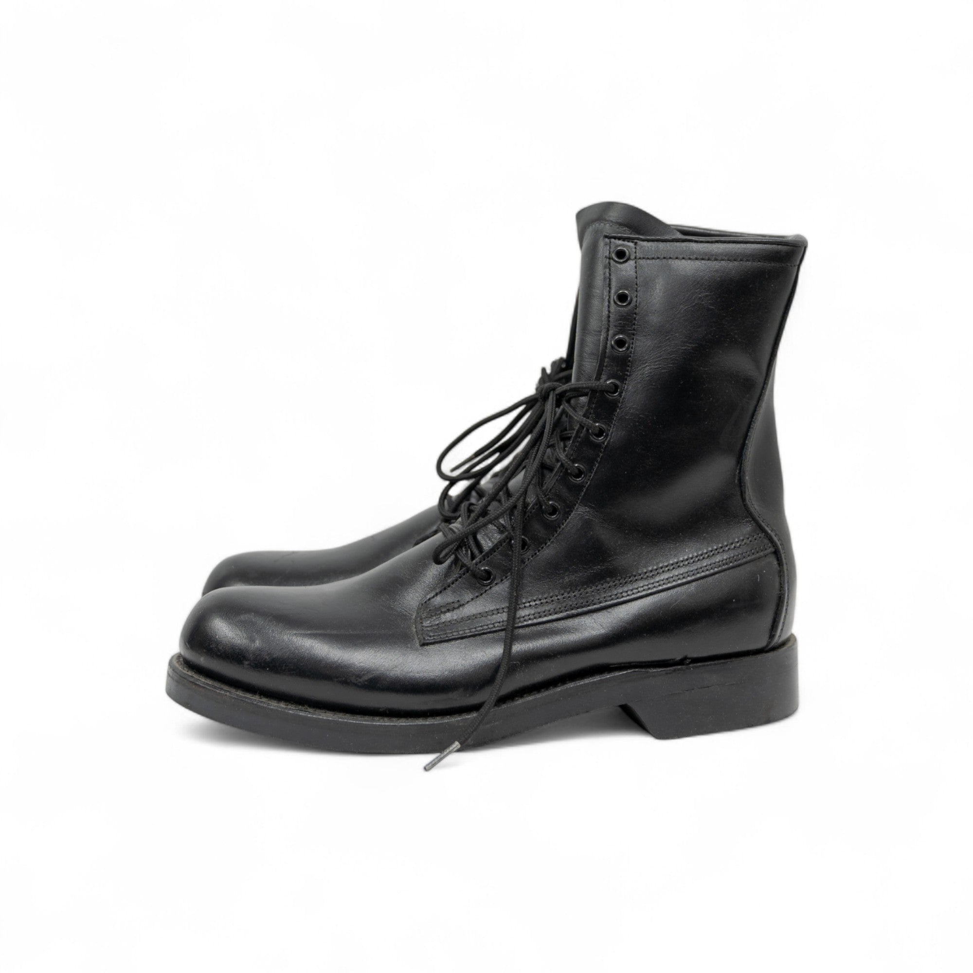 LEATHER MILITARY COMBAT BOOTS - 1970/80'S