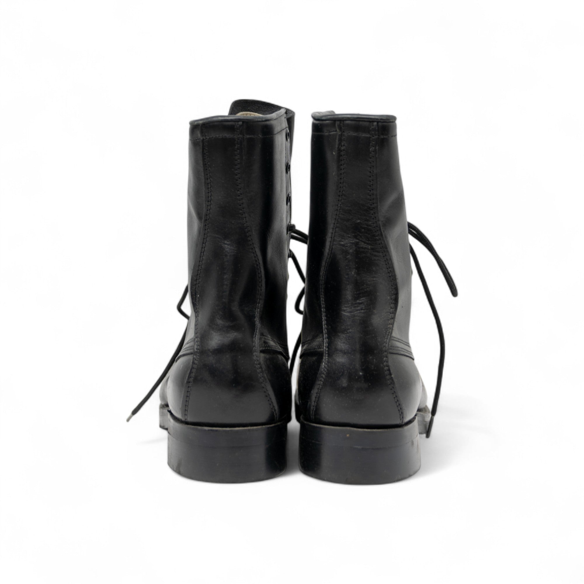 LEATHER MILITARY COMBAT BOOTS - 1970/80'S