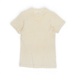 DISTRESSED BLANK WHITE TEE - 1970/80'S