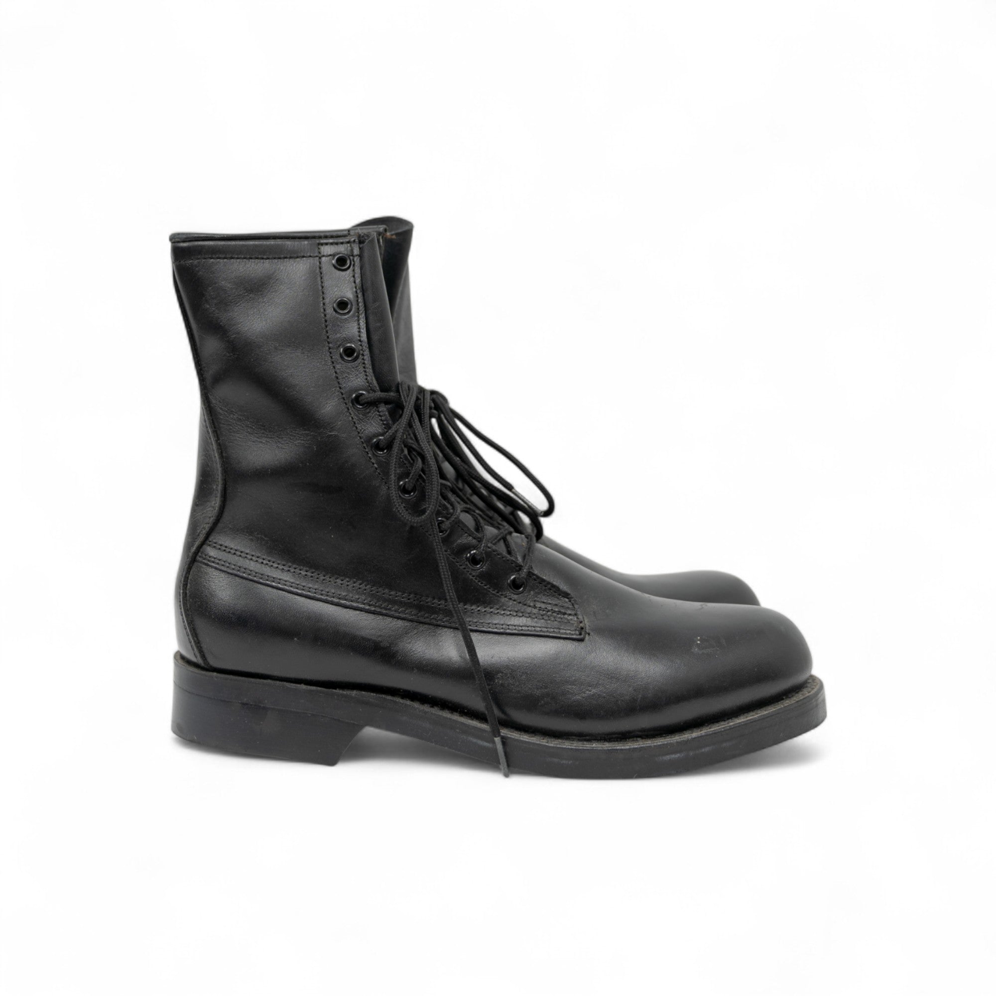 LEATHER MILITARY COMBAT BOOTS - 1970/80'S