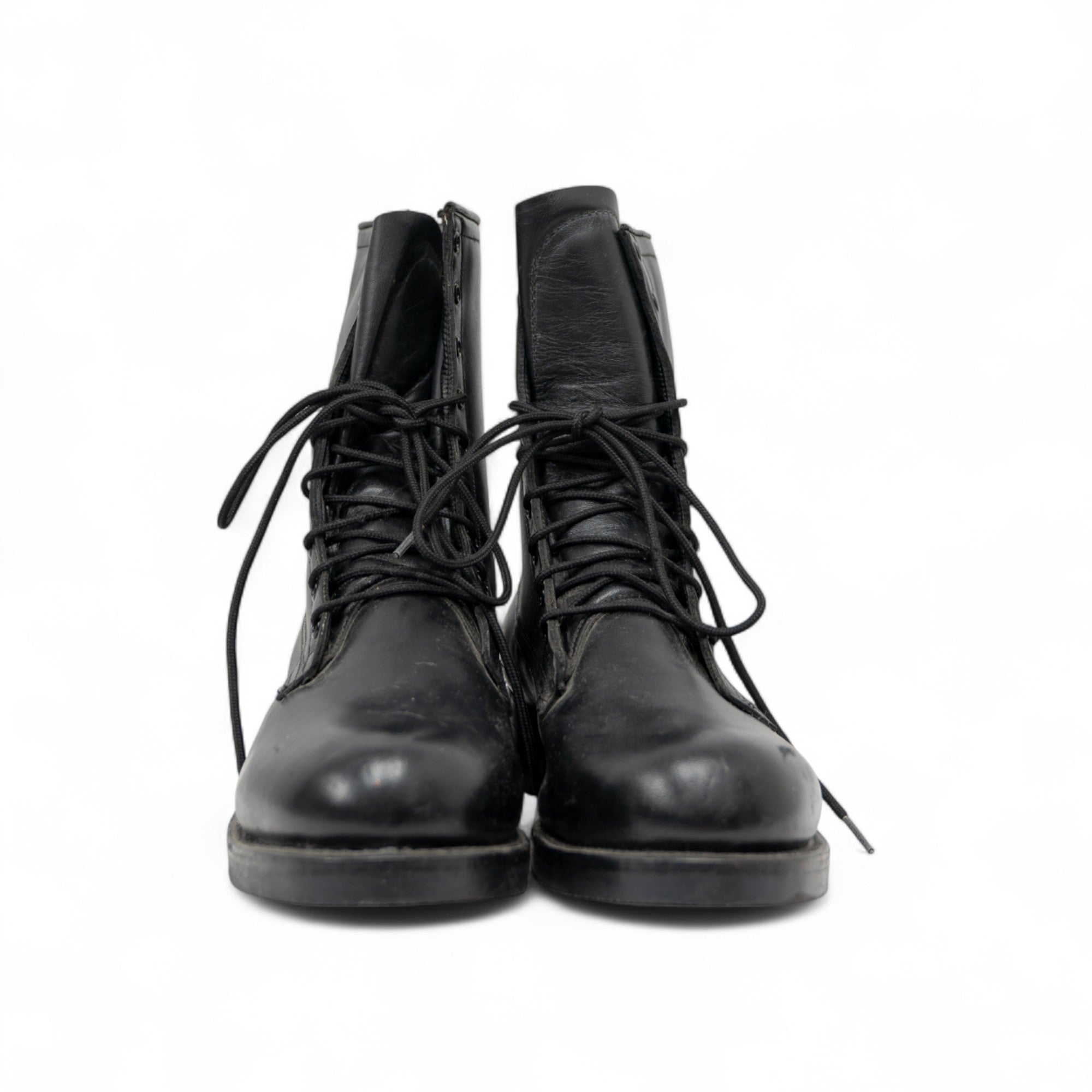 LEATHER MILITARY COMBAT BOOTS - 1970/80'S
