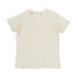 DISTRESSED BLANK WHITE TEE - 1970/80'S