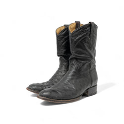 SUPPLE OSTRICH COWBOY BOOTS - 1970/80'S