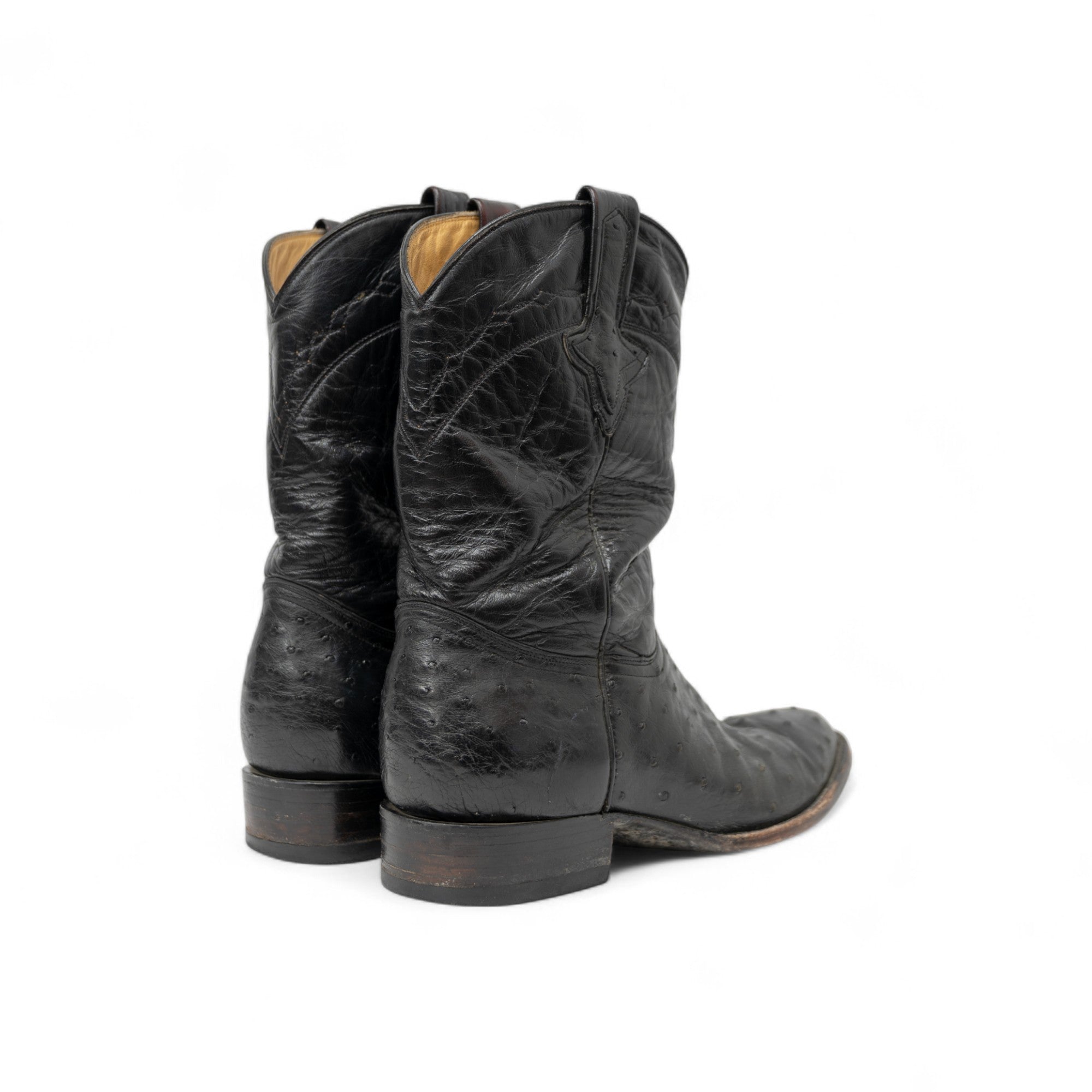 SUPPLE OSTRICH COWBOY BOOTS - 1970/80'S