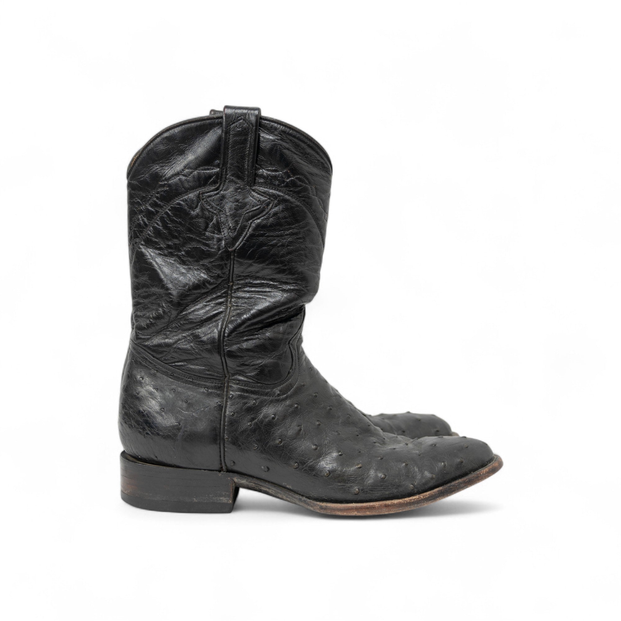 SUPPLE OSTRICH COWBOY BOOTS - 1970/80'S