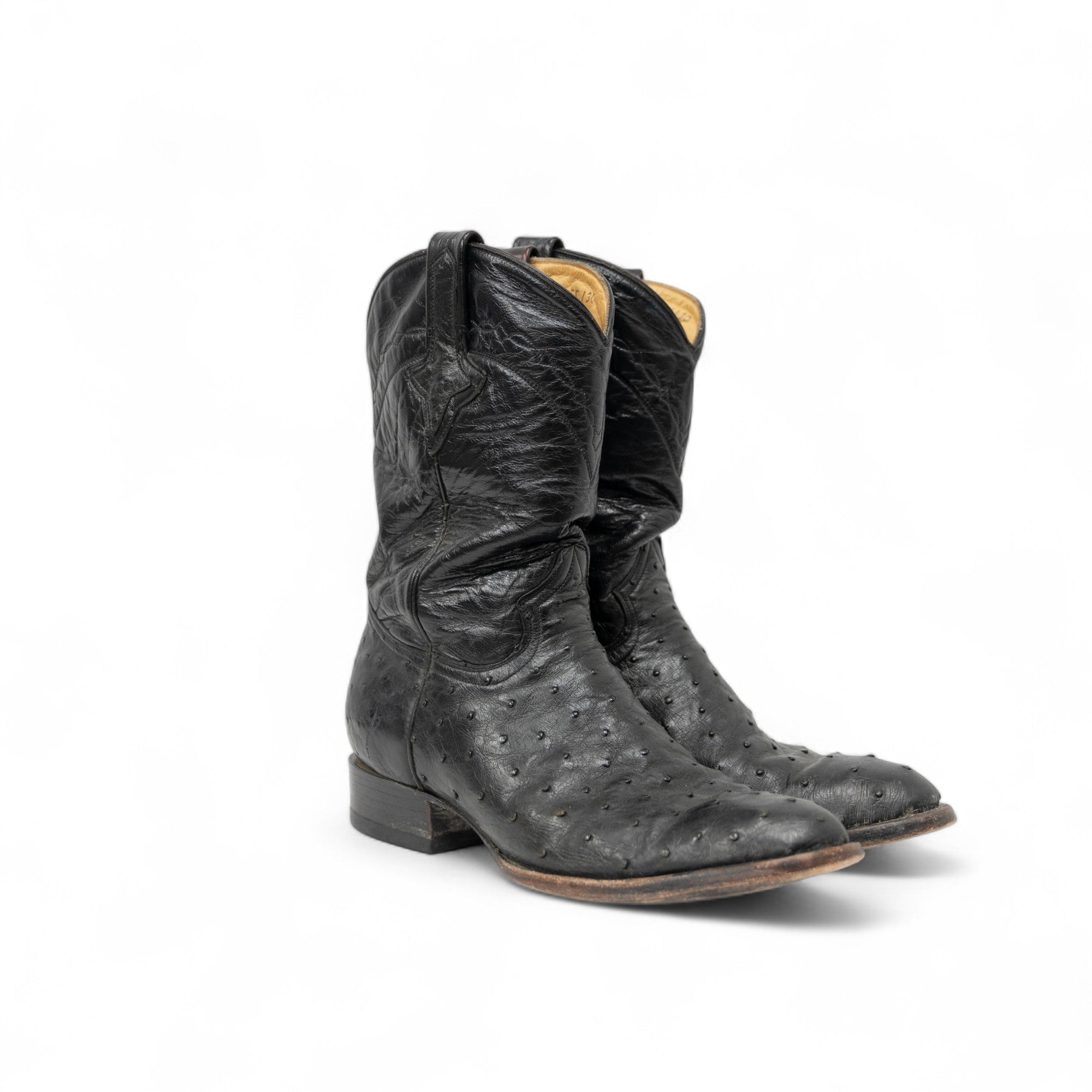 SUPPLE OSTRICH COWBOY BOOTS - 1970/80'S