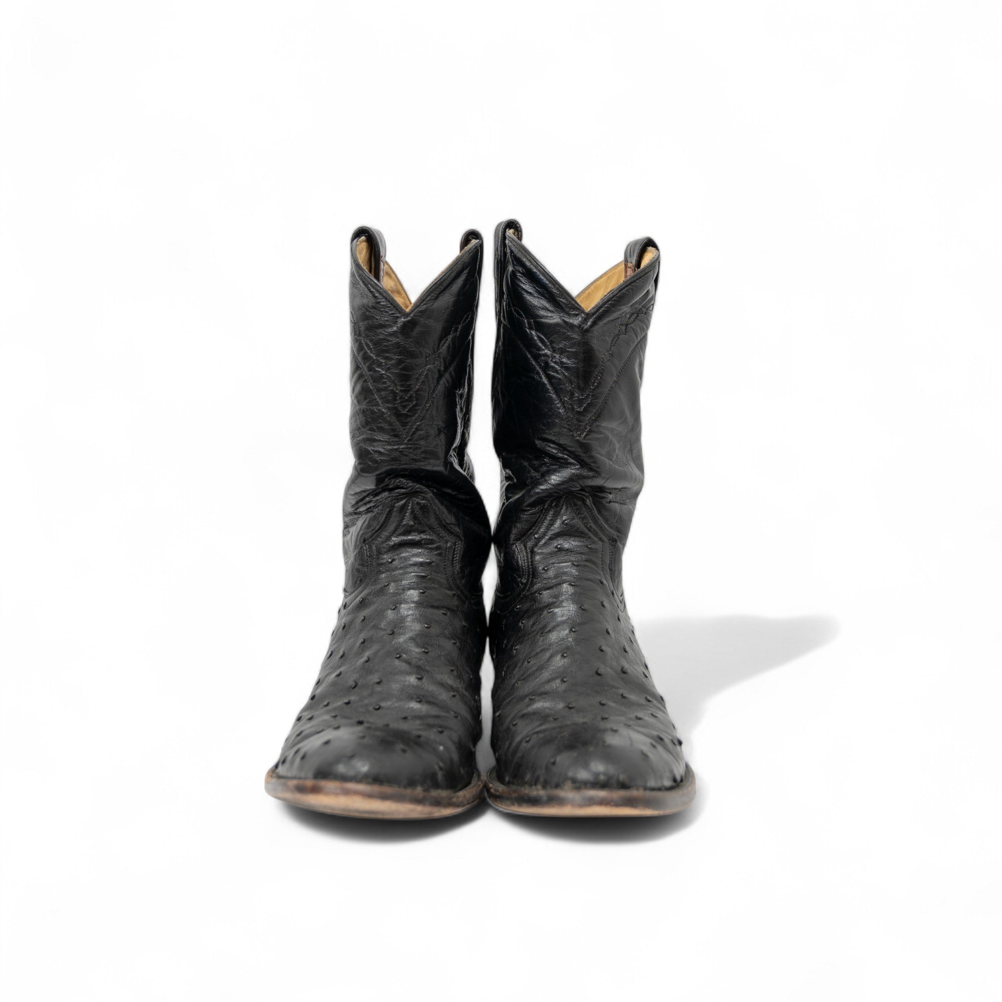 SUPPLE OSTRICH COWBOY BOOTS - 1970/80'S