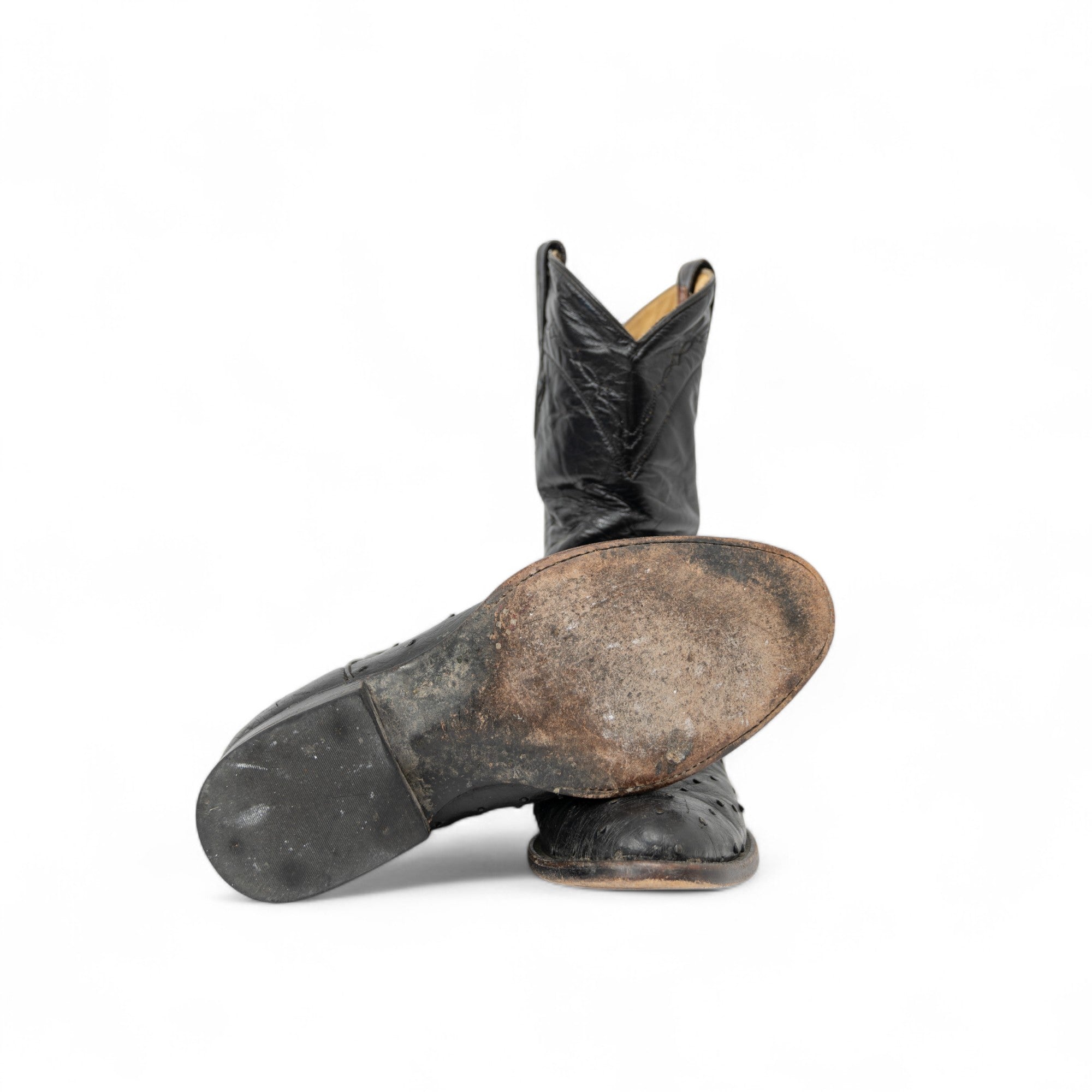 SUPPLE OSTRICH COWBOY BOOTS - 1970/80'S