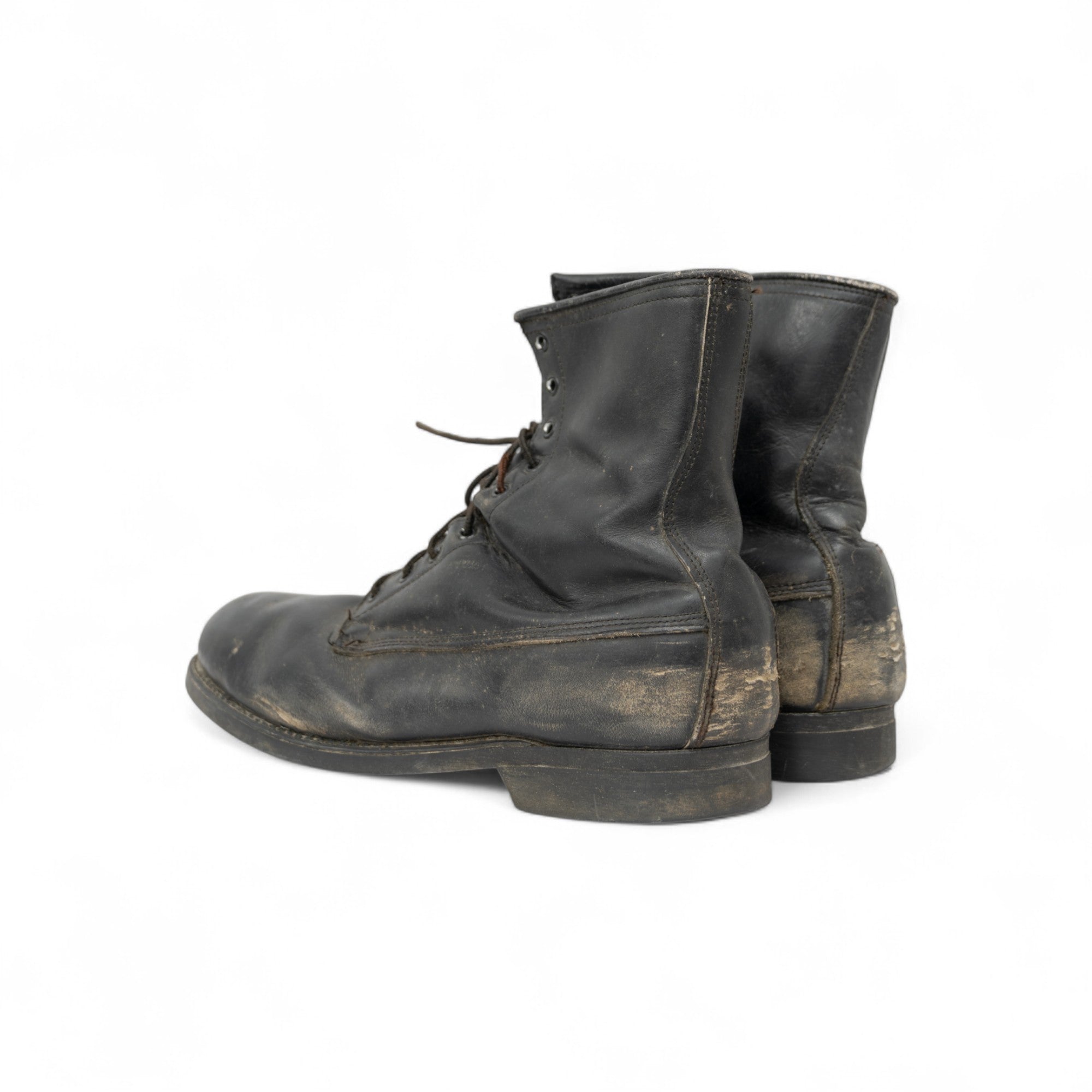 DISTRESSED LEATHER COMBAT BOOTS - 1980/90'S