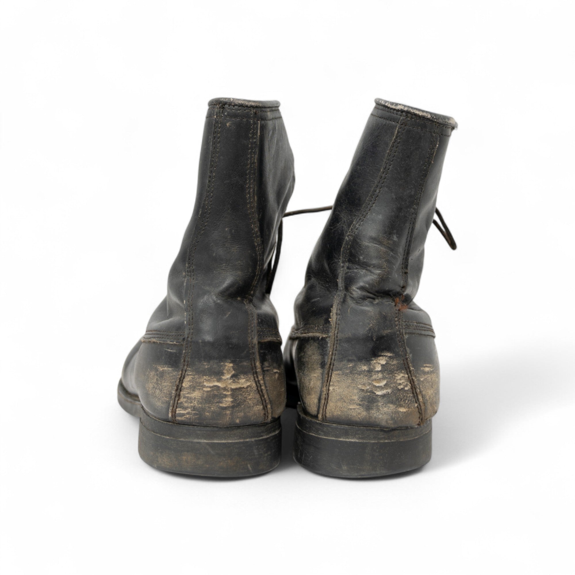 DISTRESSED LEATHER COMBAT BOOTS - 1980/90'S