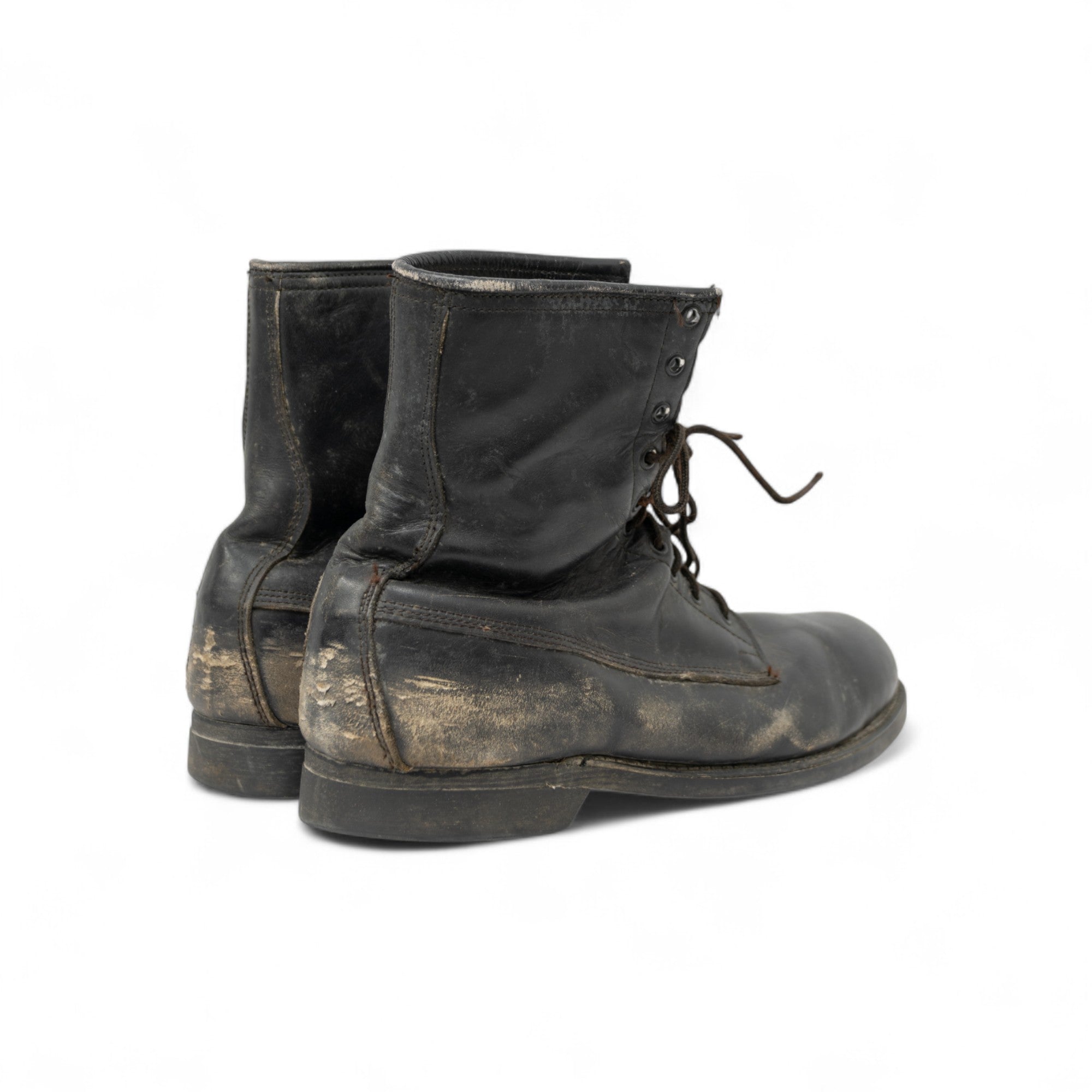 DISTRESSED LEATHER COMBAT BOOTS - 1980/90'S