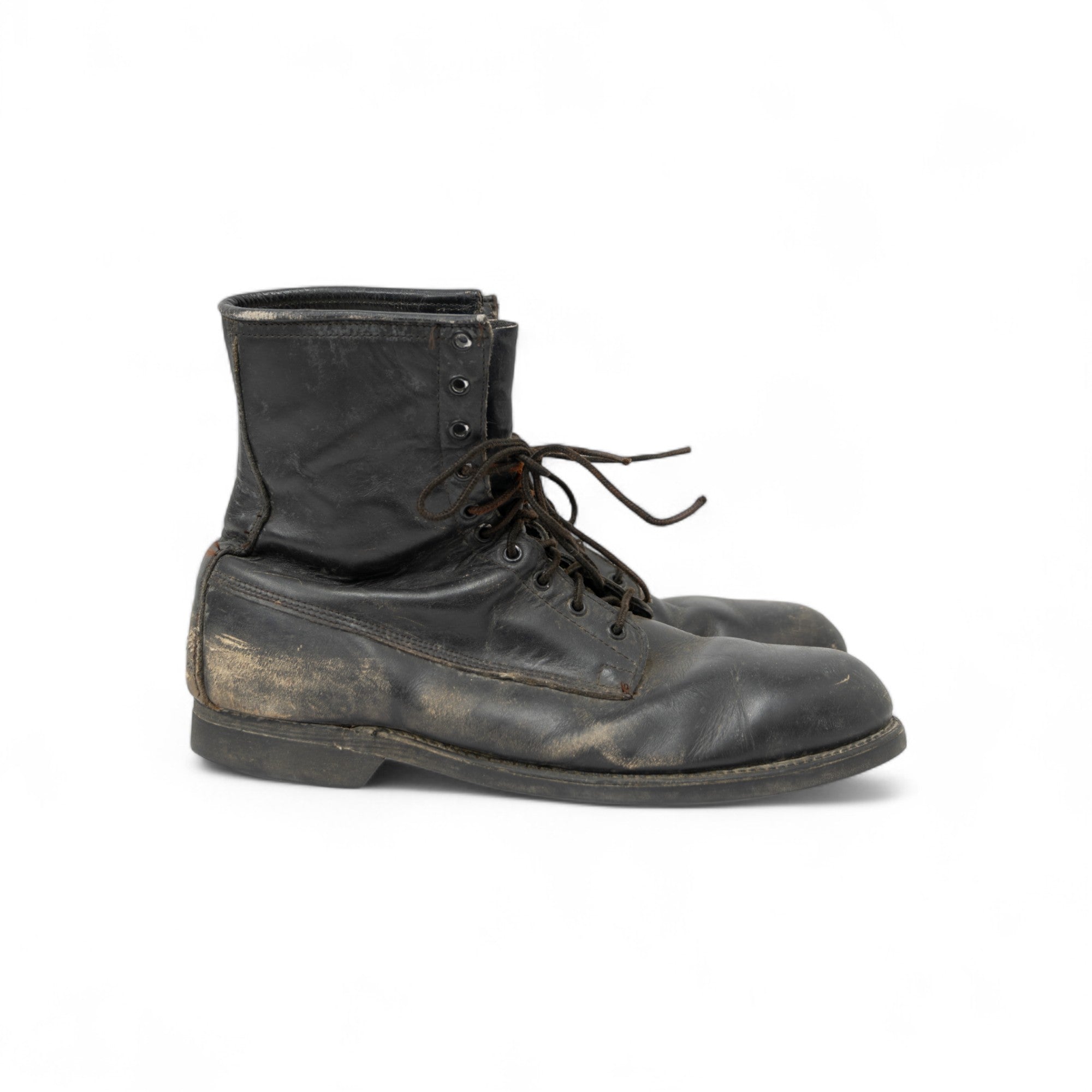 DISTRESSED LEATHER COMBAT BOOTS - 1980/90'S