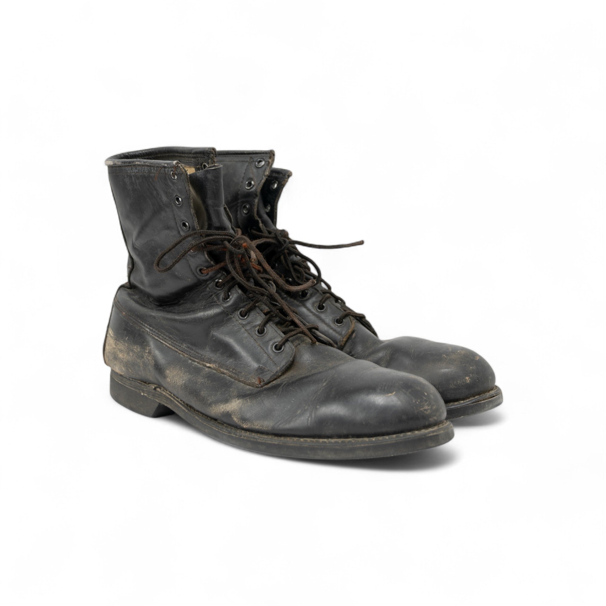 DISTRESSED LEATHER COMBAT BOOTS - 1980/90'S