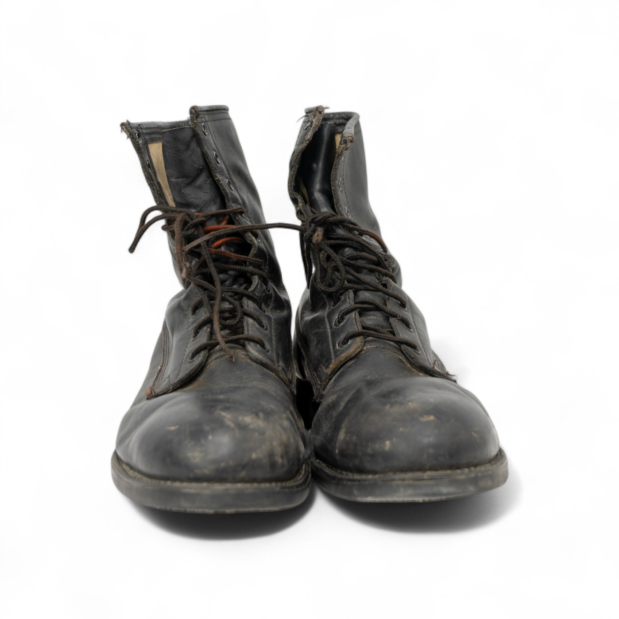 DISTRESSED LEATHER COMBAT BOOTS - 1980/90'S