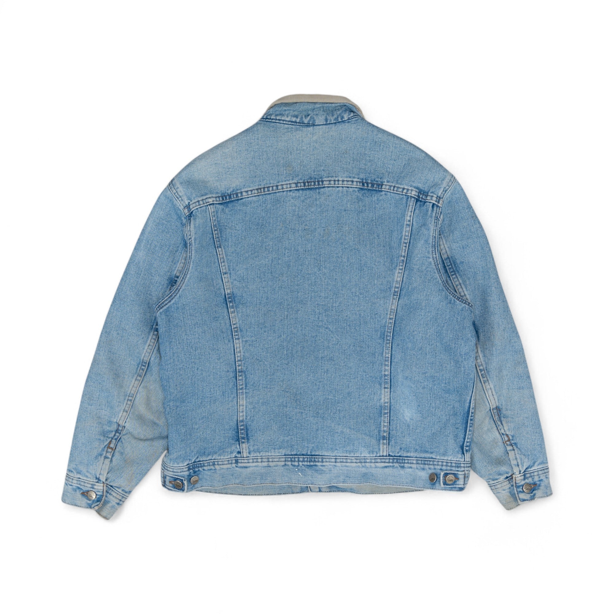 LEE RIVETED BLANKET LINED DENIM JACKET - 1990'S