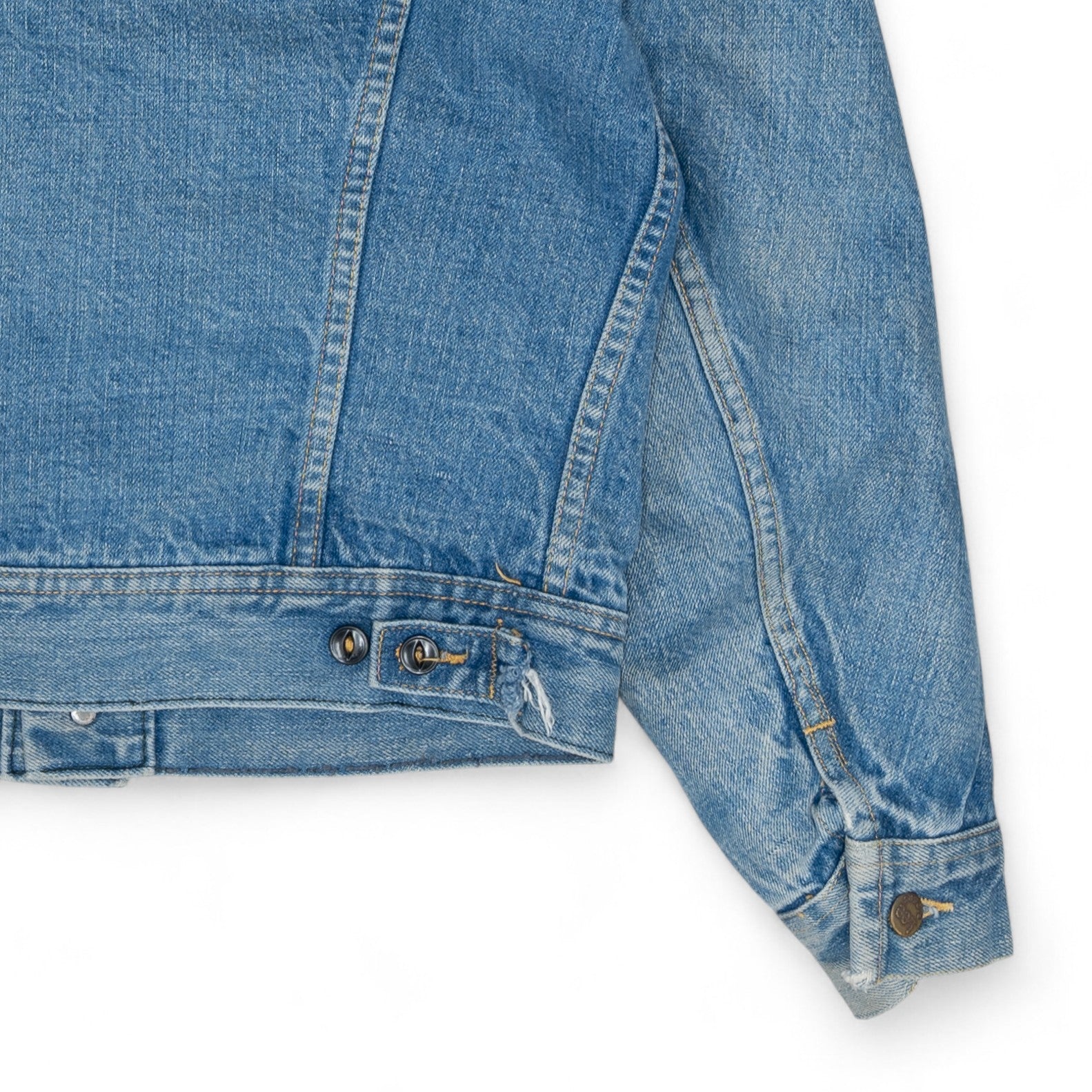 LEE STORM RIDER BLAKNET LINED DENIM JACKET - 1970'S