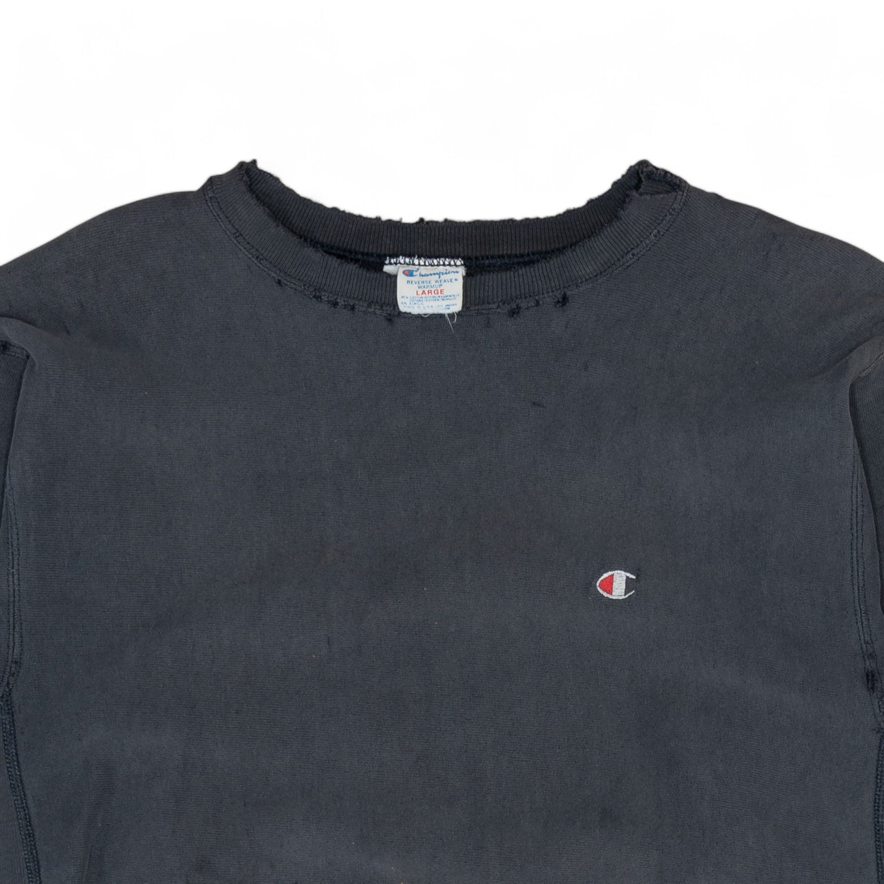 FADED/DISTRESSED CHAMPION REVERSE WEAVE SWEATSHIRT - 1970'S