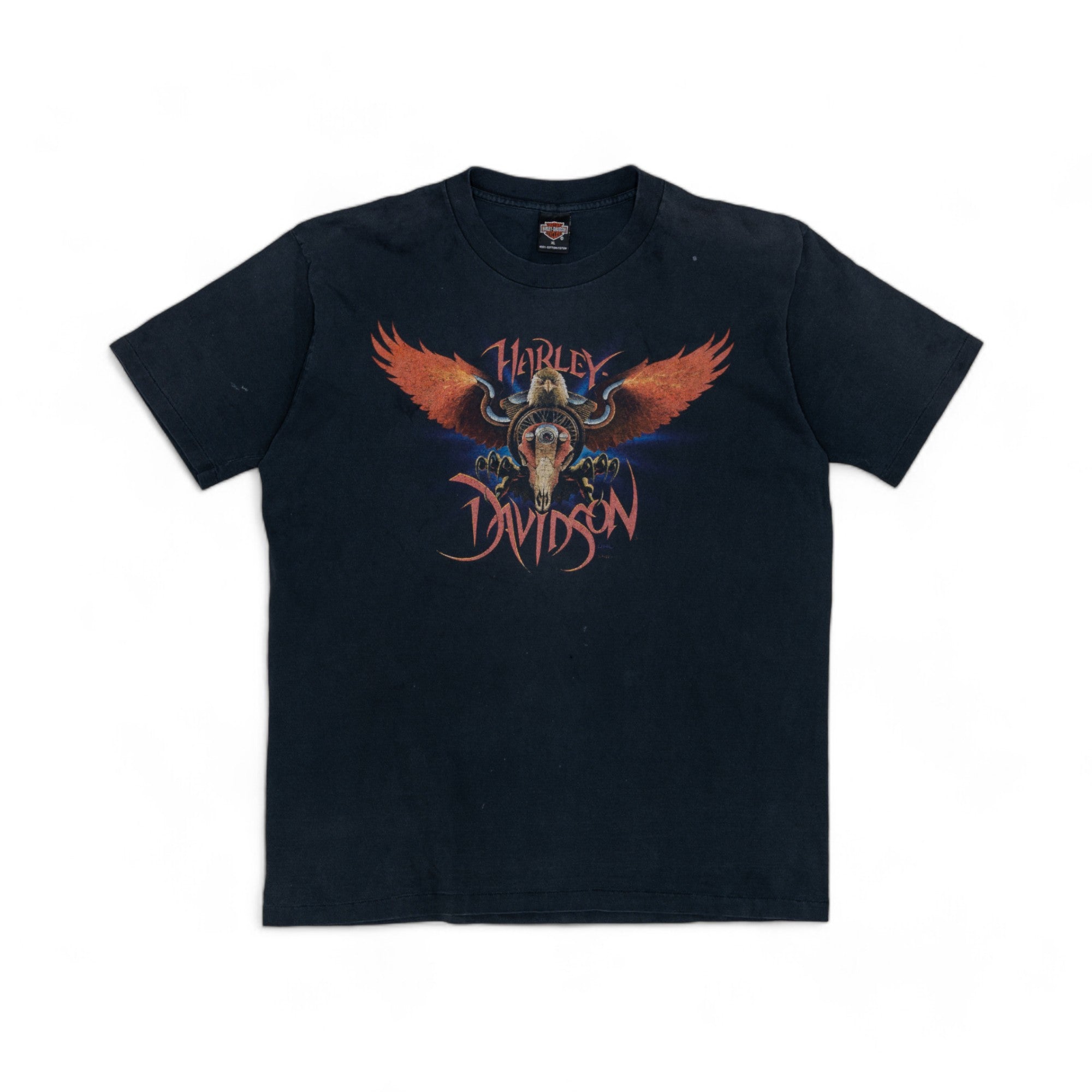 FADED SINGLE STITCH HARLEY DAVIDSON TEE - 1990'S