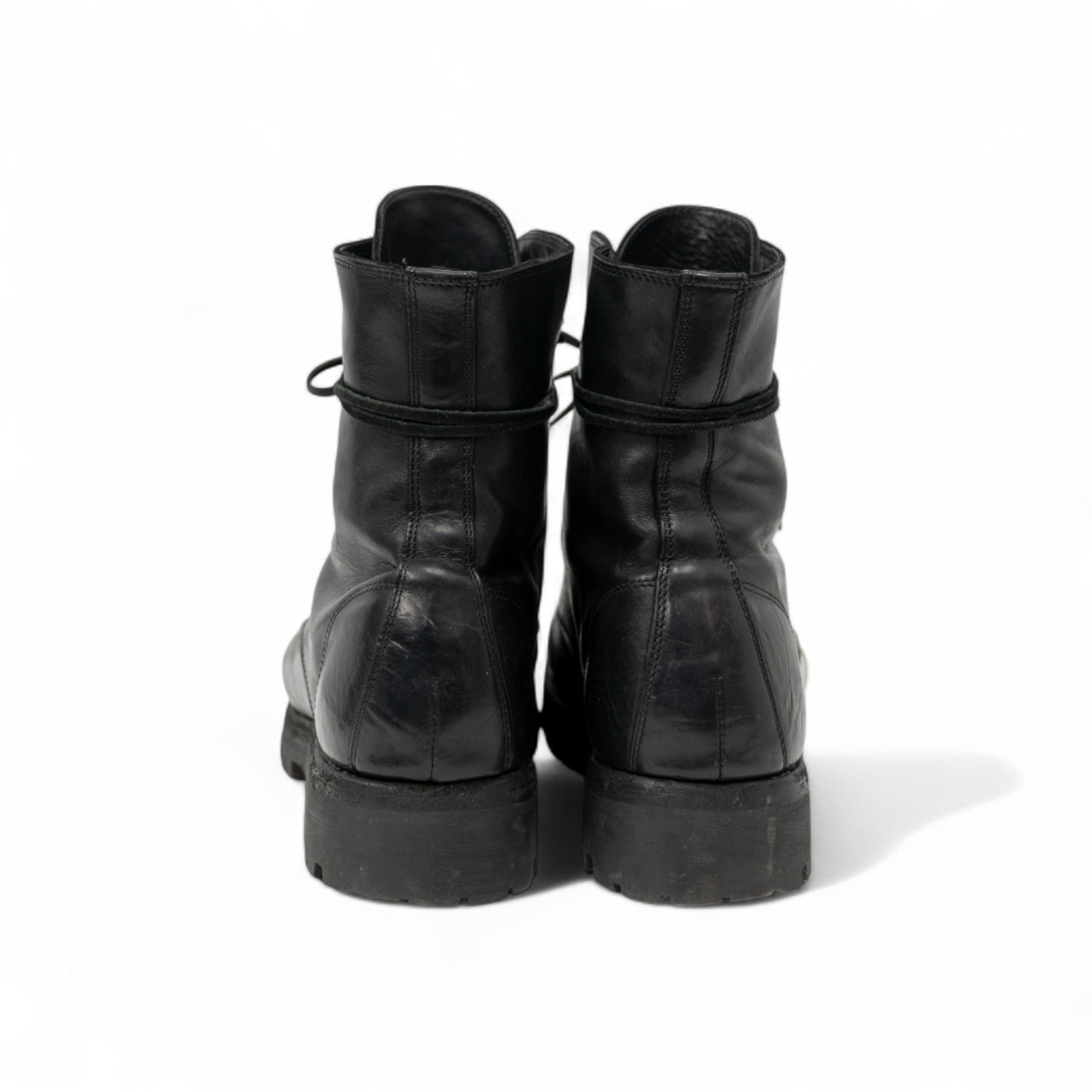 GUIDI HORSE LEATHER 795V COMBAT BOOTS W/ VIBRAM SOLE - 2010'S
