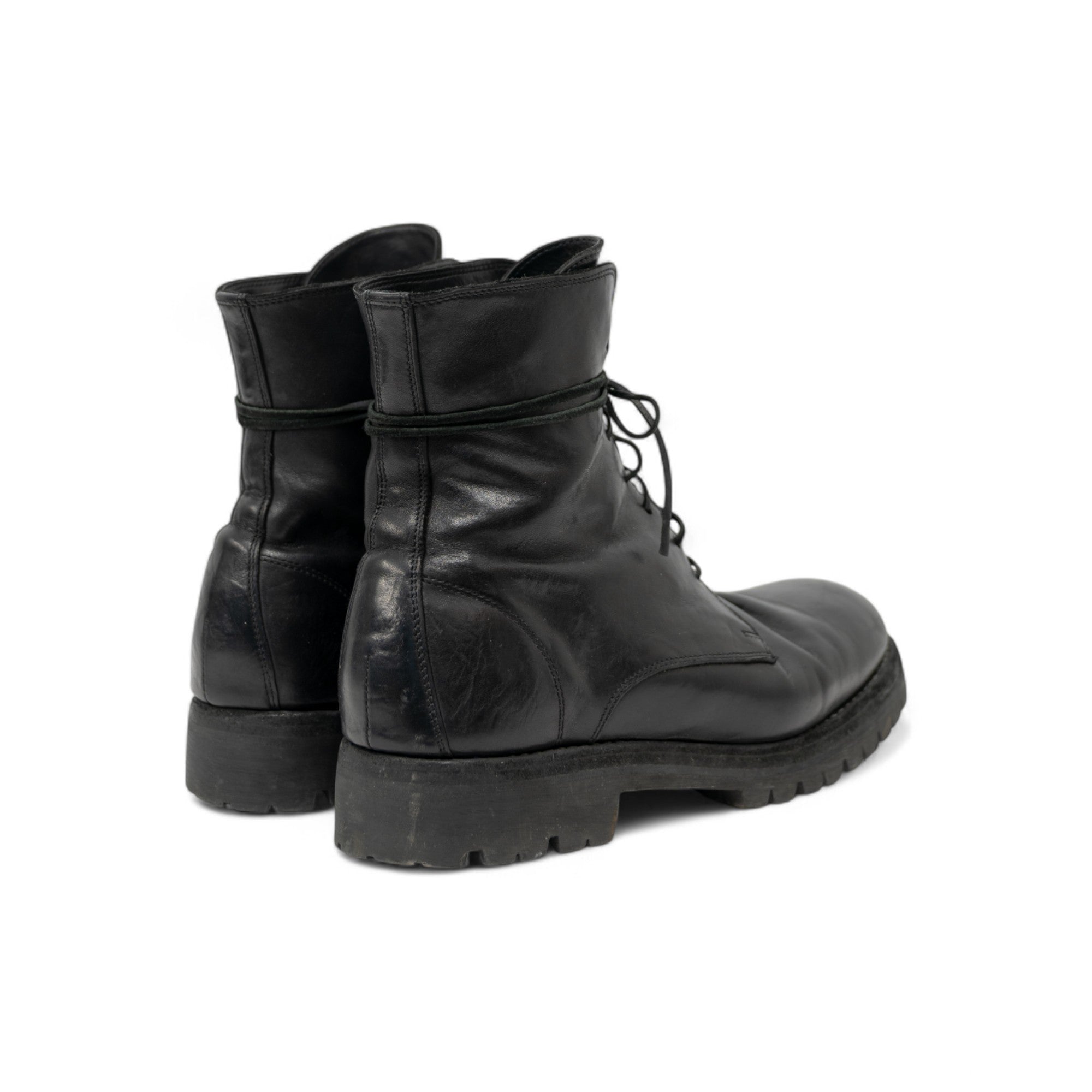 GUIDI HORSE LEATHER 795V COMBAT BOOTS W/ VIBRAM SOLE - 2010'S