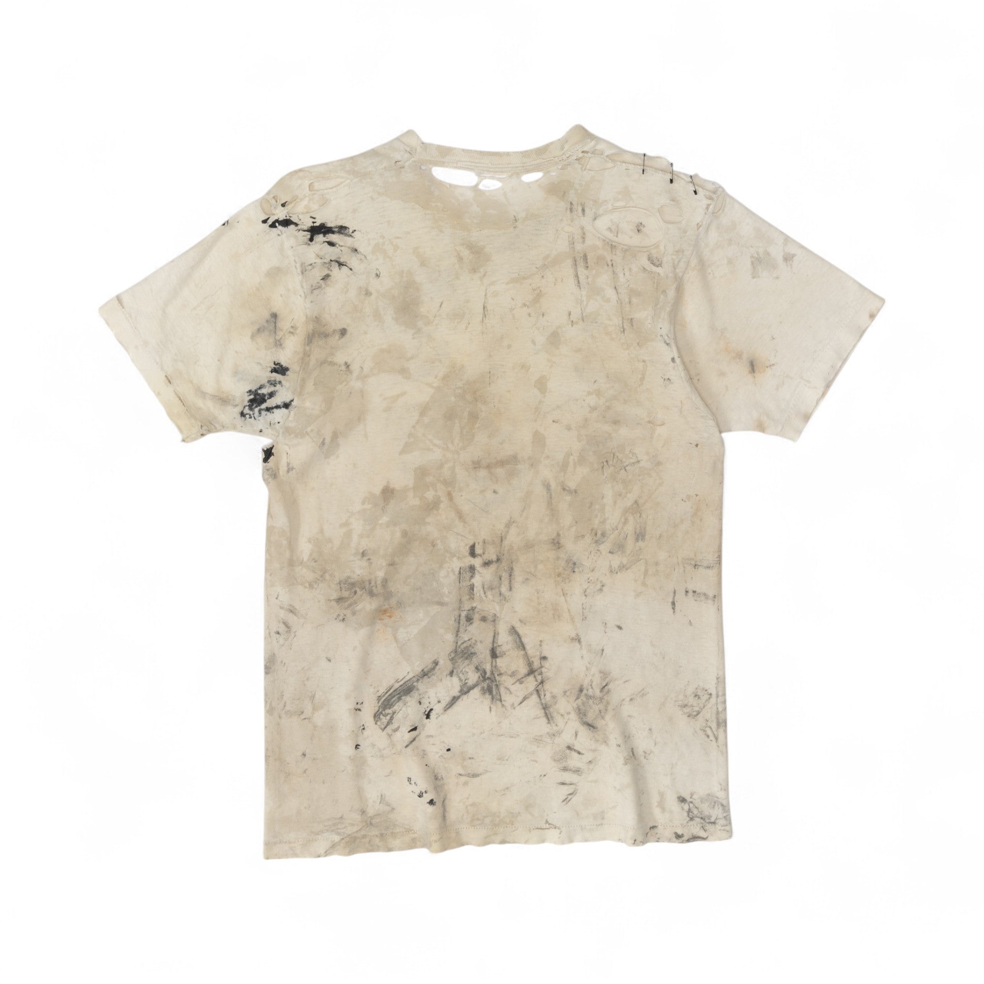 THRASHED/PAINT-SPLATTER BLANK TEE - 1970/80'S