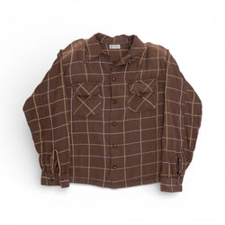 FADED/DISTRESSED GABERDINE 'VAN HEUSEN' LOOP-COLLAR BUTTON UP - 1960'S