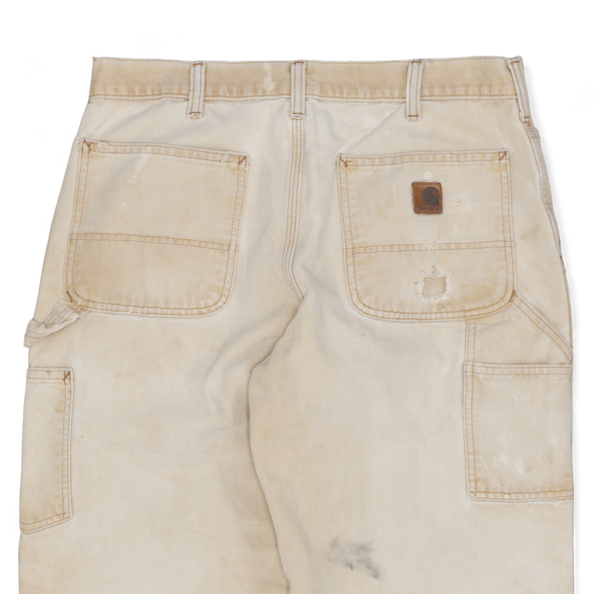 TAN THRASHED CARHARTT WORK PANTS - 1990'S