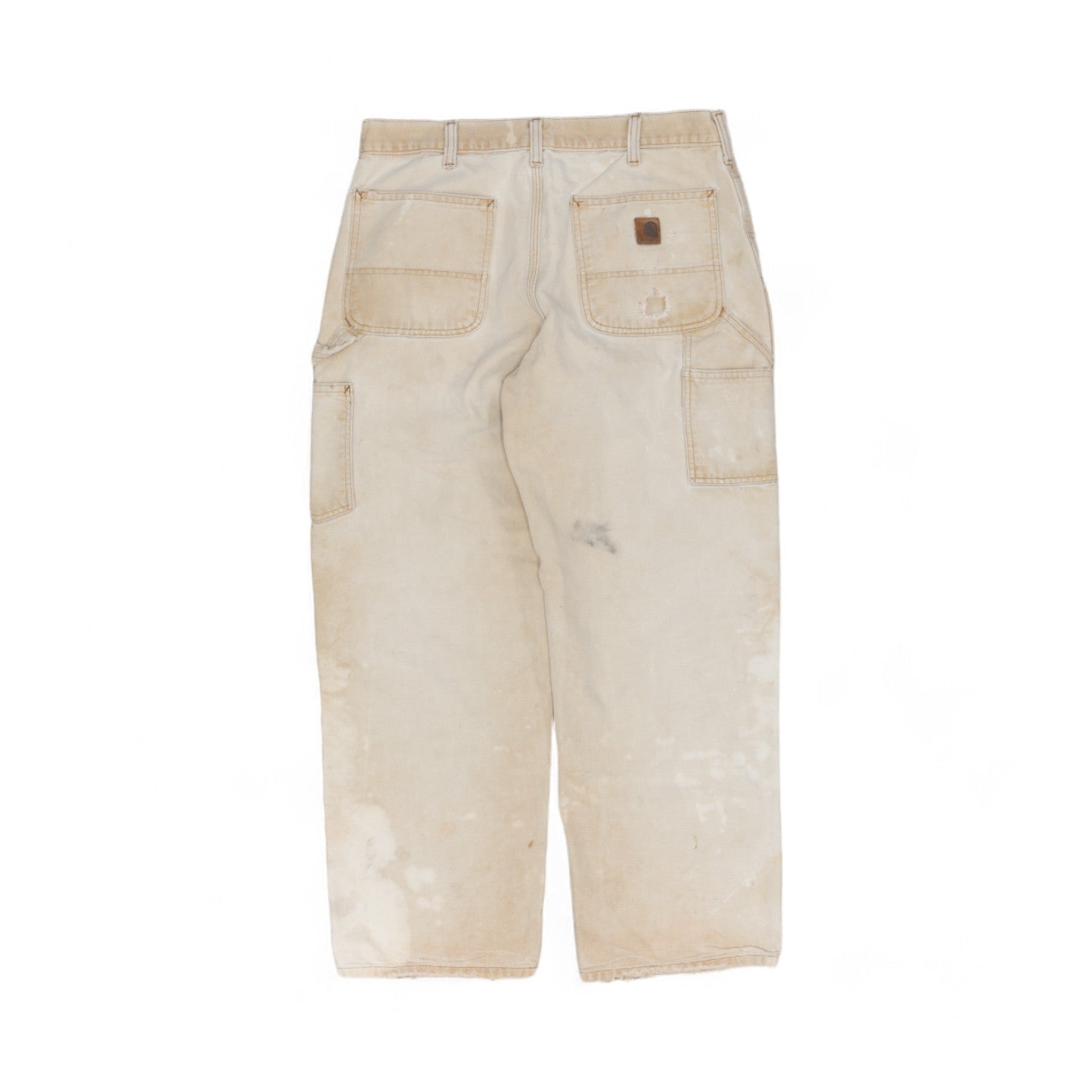 TAN THRASHED CARHARTT WORK PANTS - 1990'S