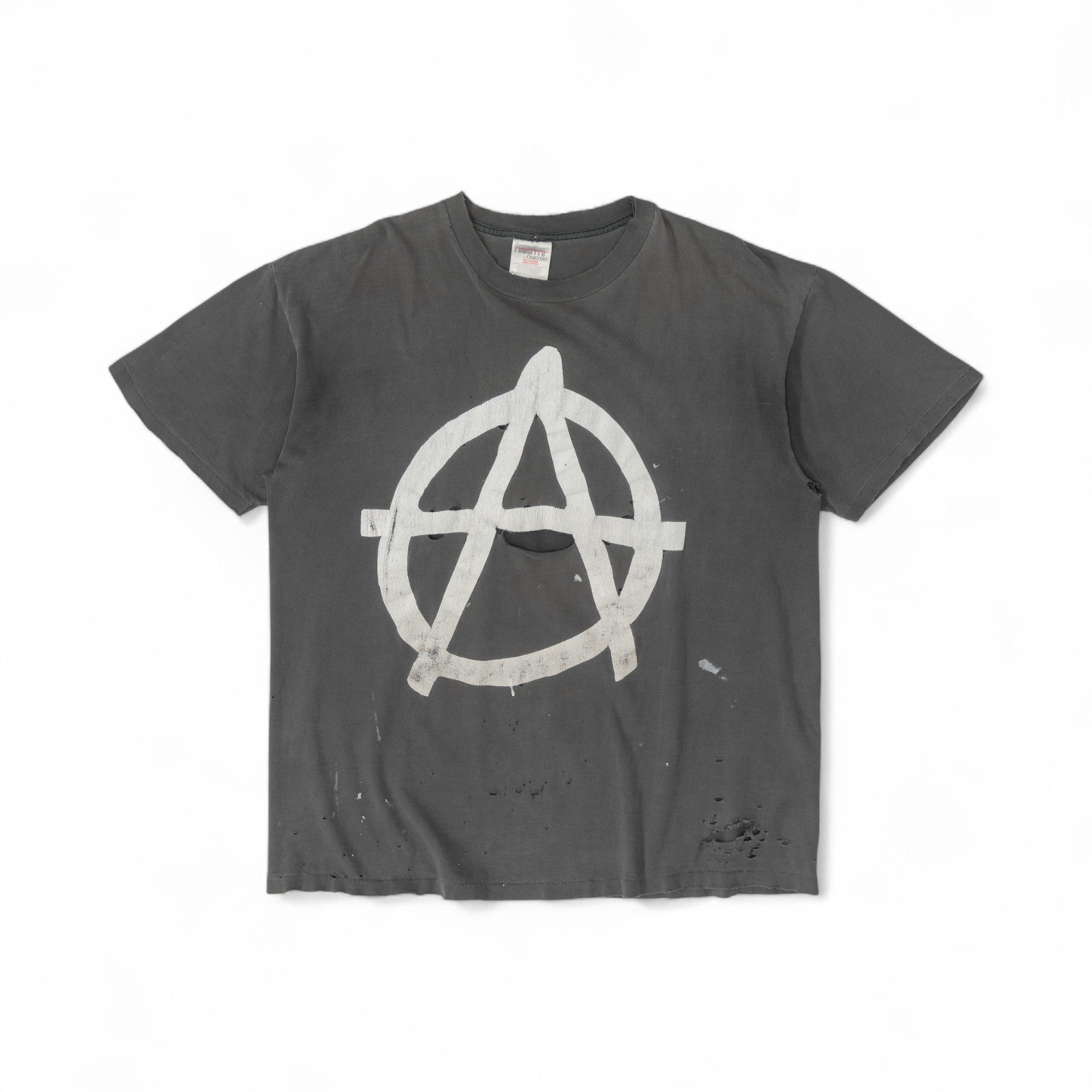 FADED/DISTRESSED SINGLE-STITCH ANARCHY TEE - 1990'S