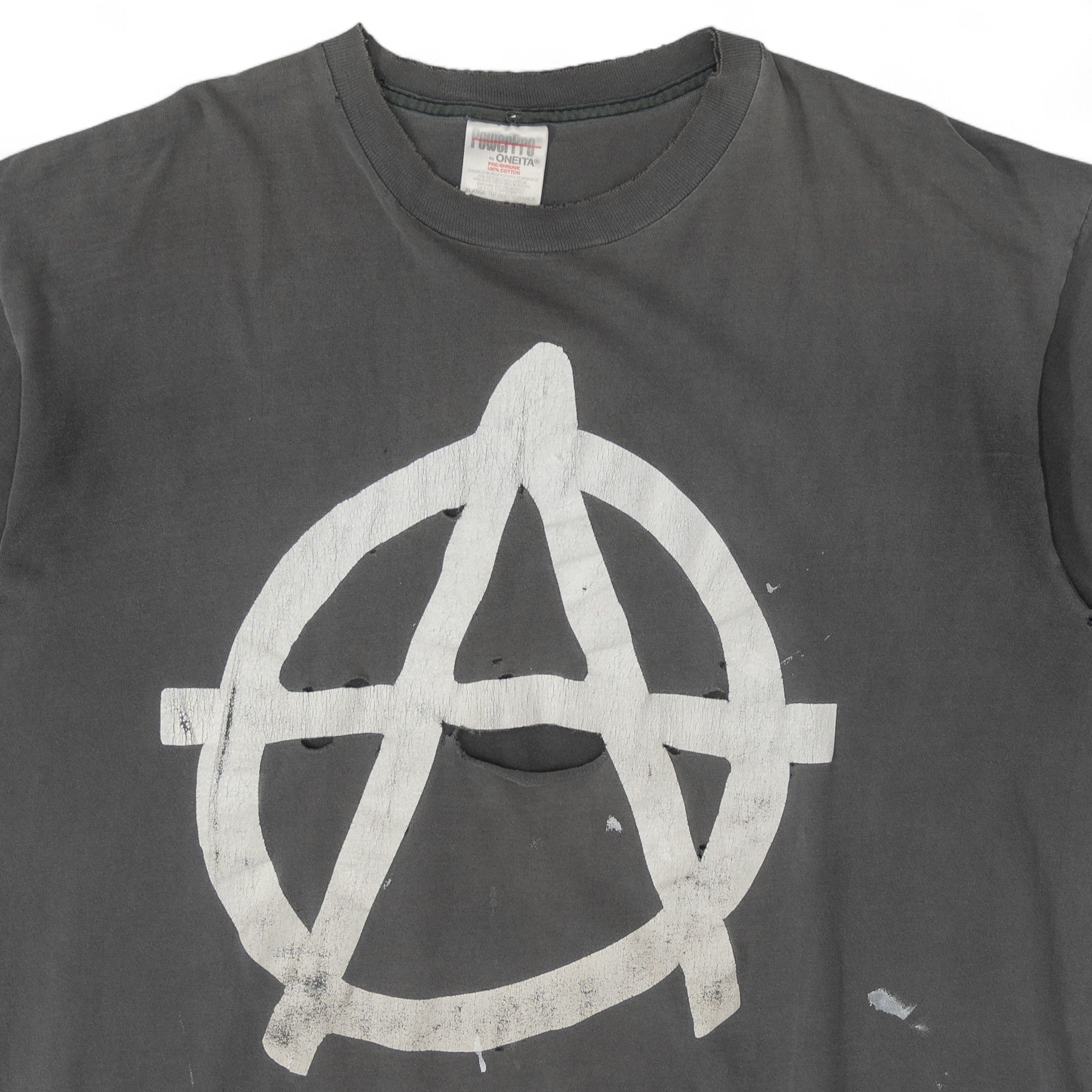 FADED/DISTRESSED SINGLE-STITCH ANARCHY TEE - 1990'S