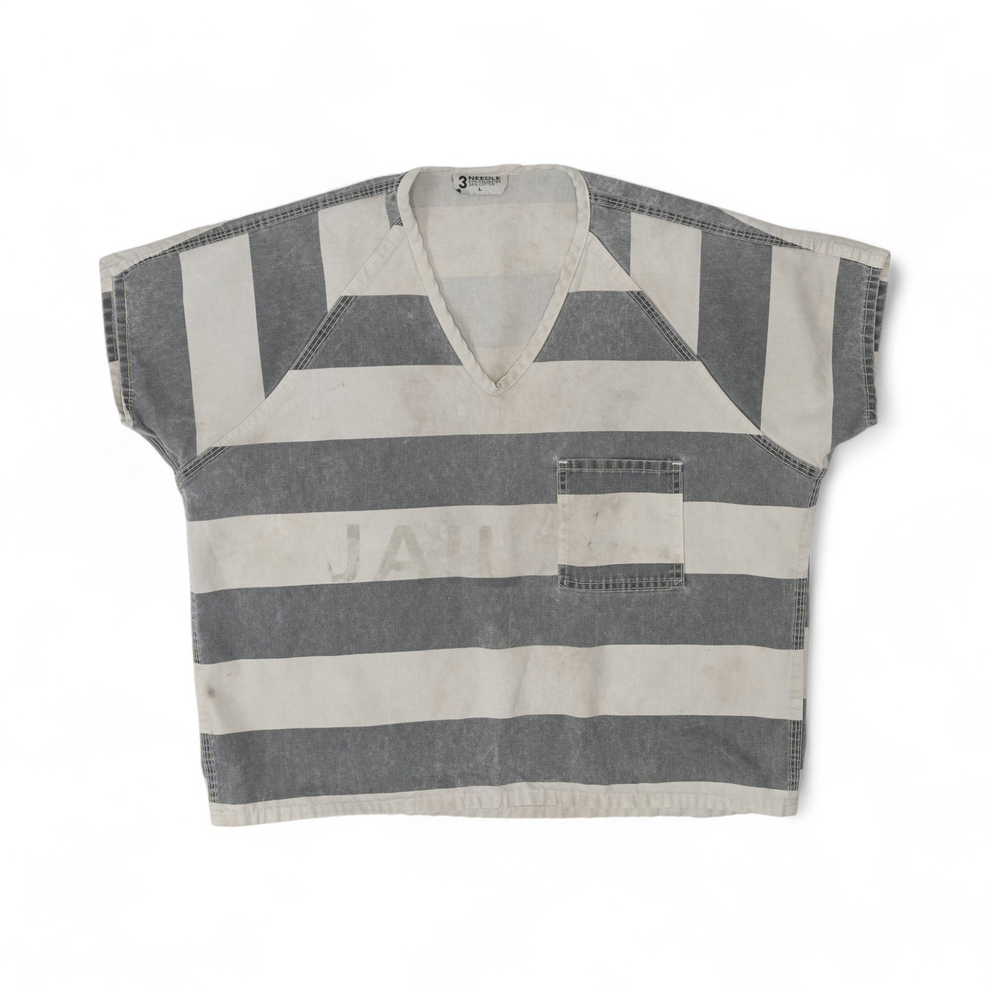 PRISON POCKET STRIPE SHIRT - 1980'S