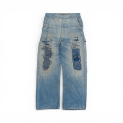 DISTRESSED/REPAIRED/FADED BIG MAC ALTERED OVERALL DENIM - 1950'S