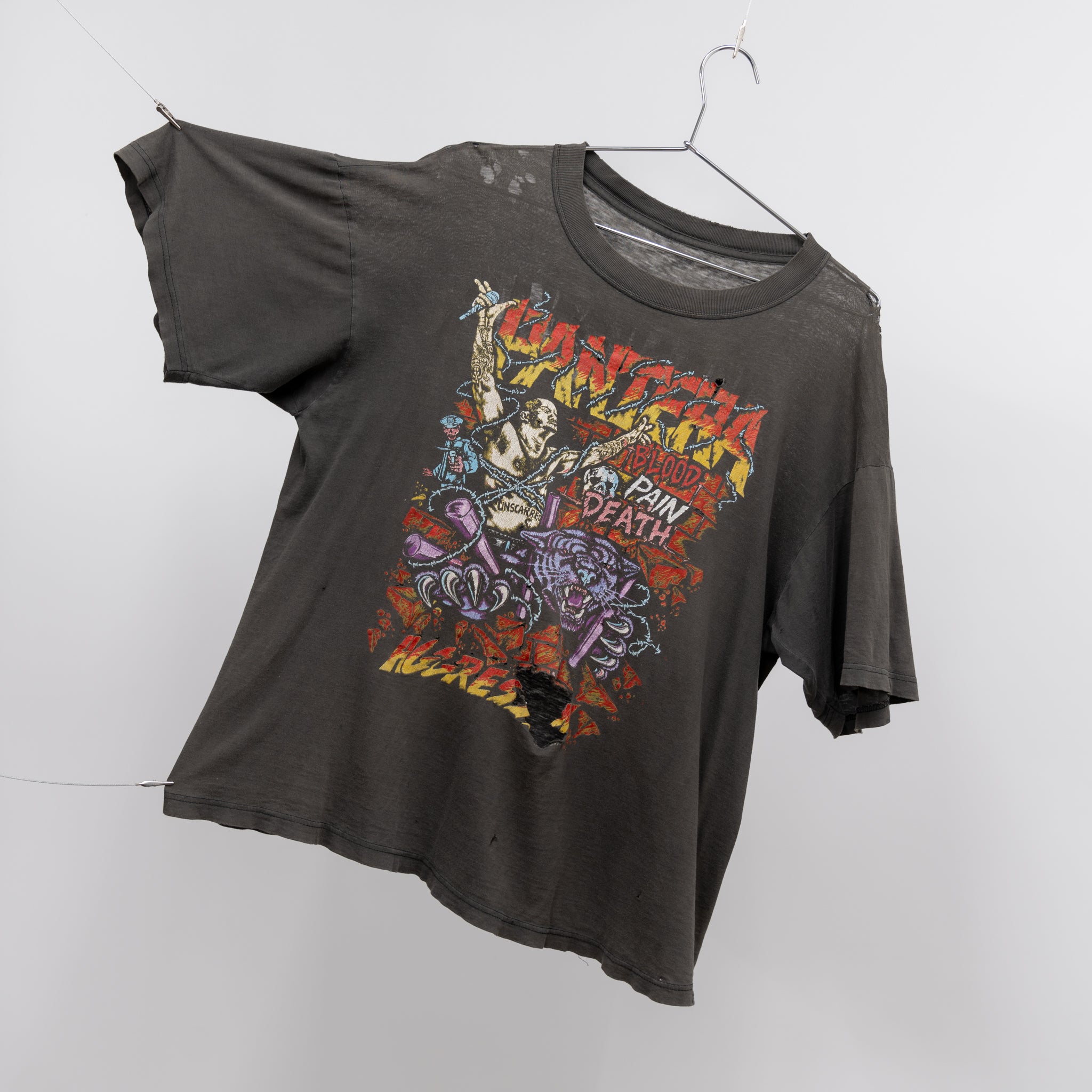 FADED/THRASHED PANTERA 'AGGRESSION' TEE - 1990'S