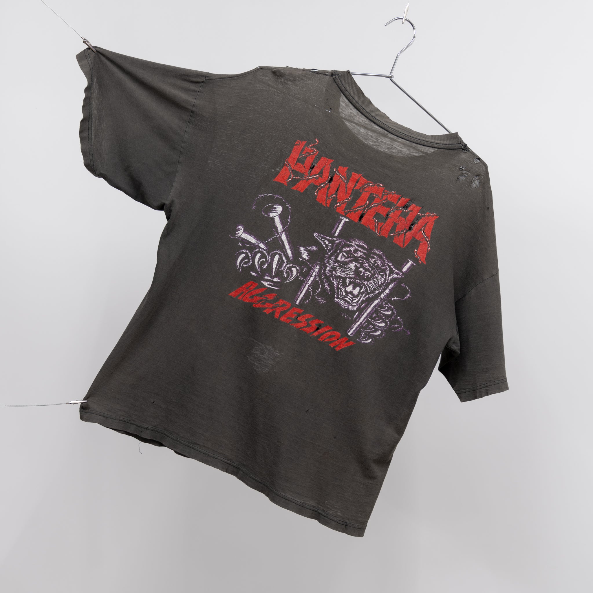 FADED/THRASHED PANTERA 'AGGRESSION' TEE - 1990'S