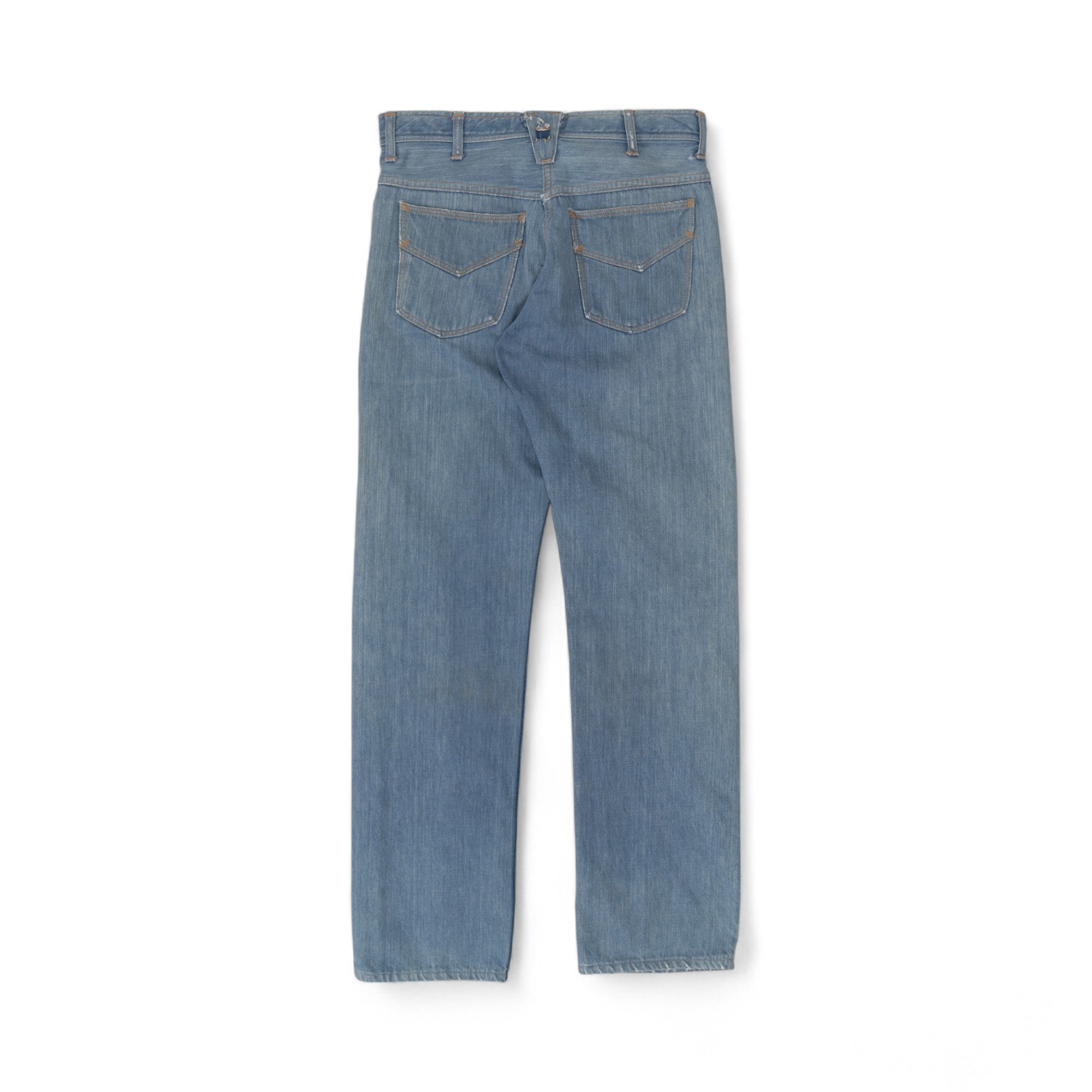 FADED/DISTRESSED/REPAIRED SELVEDGE ROEBUCK DENIM - 1950/60'S