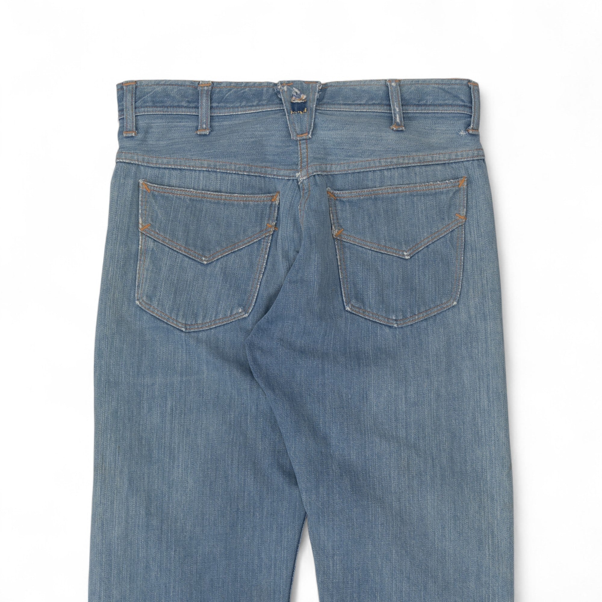 FADED/DISTRESSED/REPAIRED SELVEDGE ROEBUCK DENIM - 1950/60'S