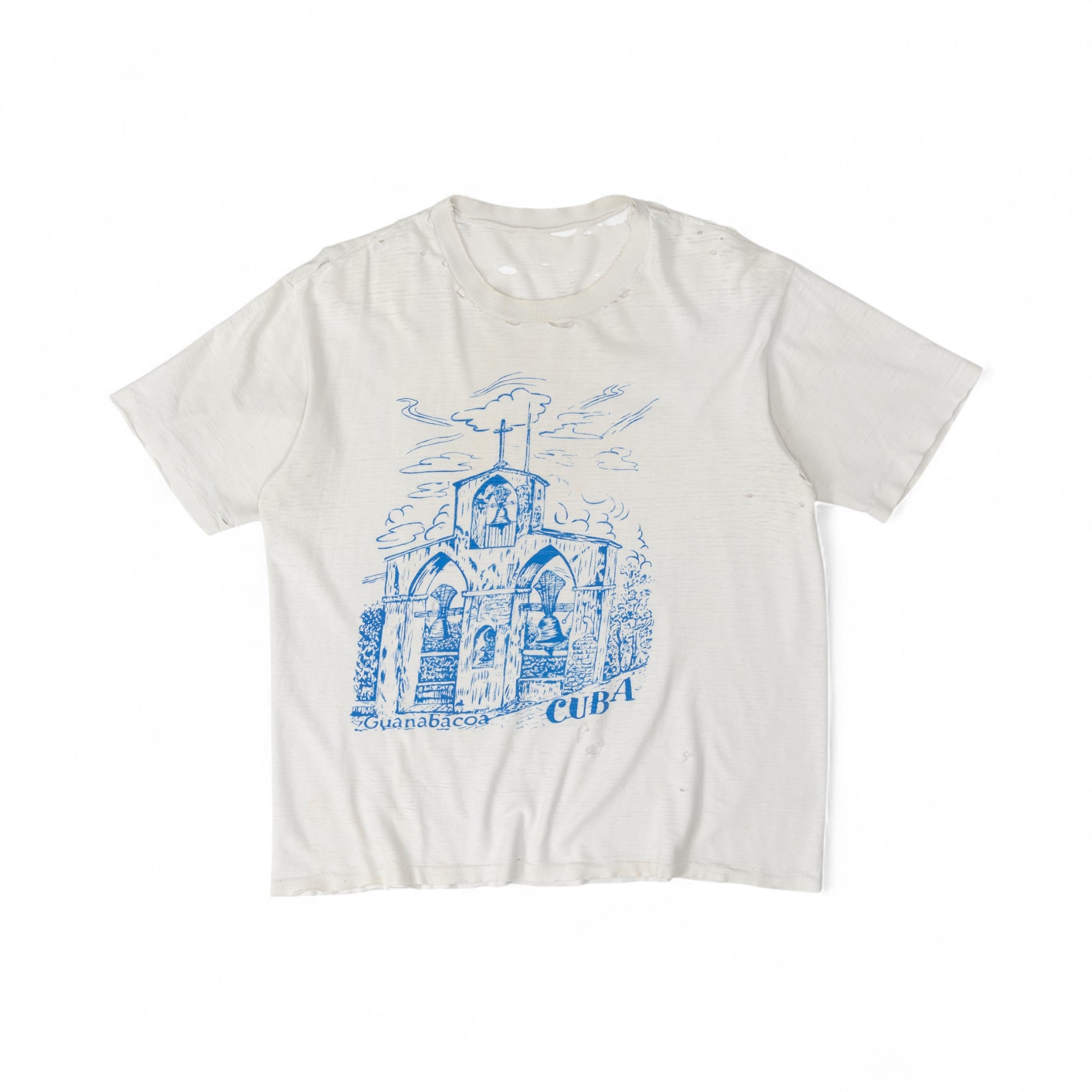 PERFECTLY DISTRESSED 'CUBA' TEE - 1980'S