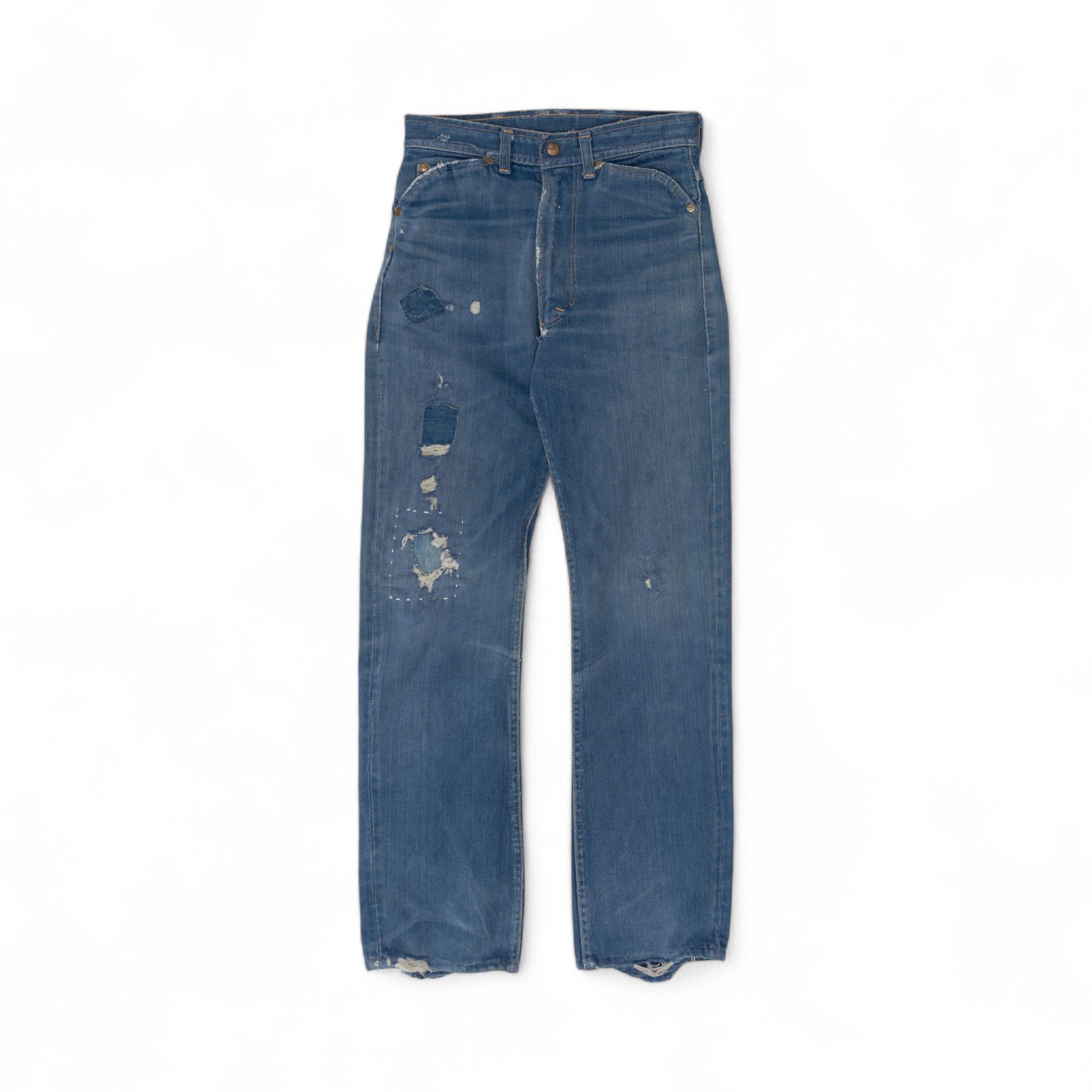 FADED/DISTRESSED/REPAIRED ROEBUCK DENIM - 1950/60'S